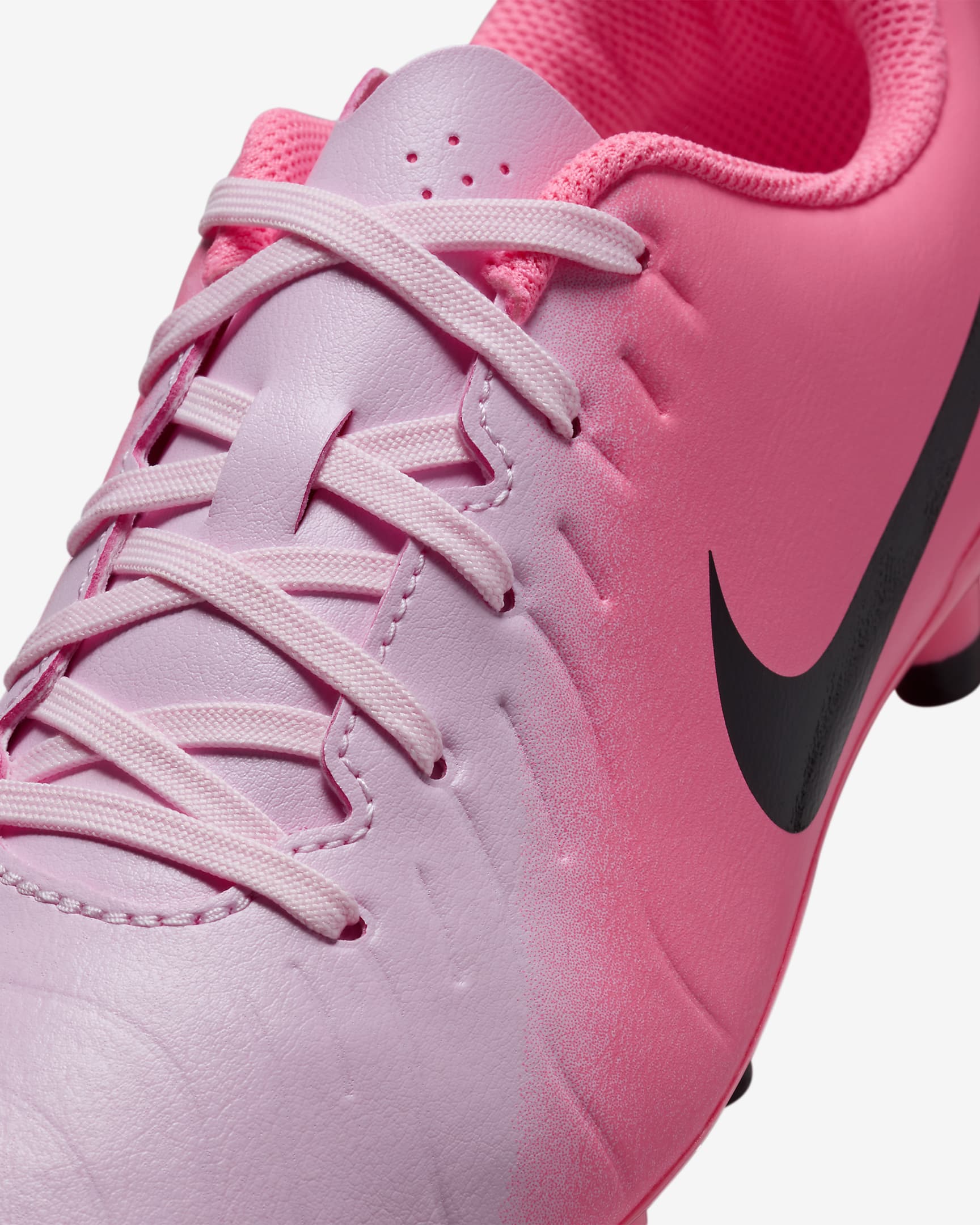 รองเท้าสตั๊ดฟุตบอลไม่หุ้มข้อเด็กเล็ก/เด็กโต MG Nike Jr. Tiempo Legend 10 Club - Pink Foam/ดำ