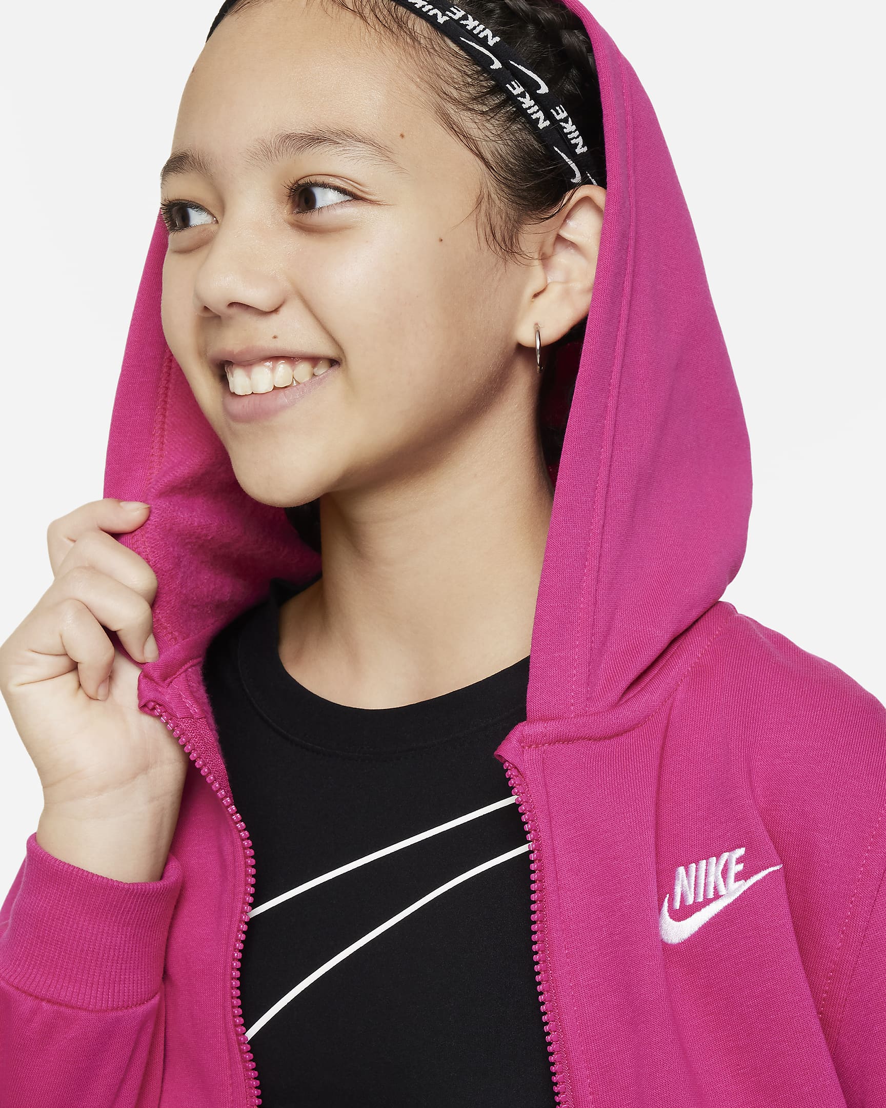 Nike Club Fleece Older Kids' French Terry Full-Zip Hoodie. Nike PH