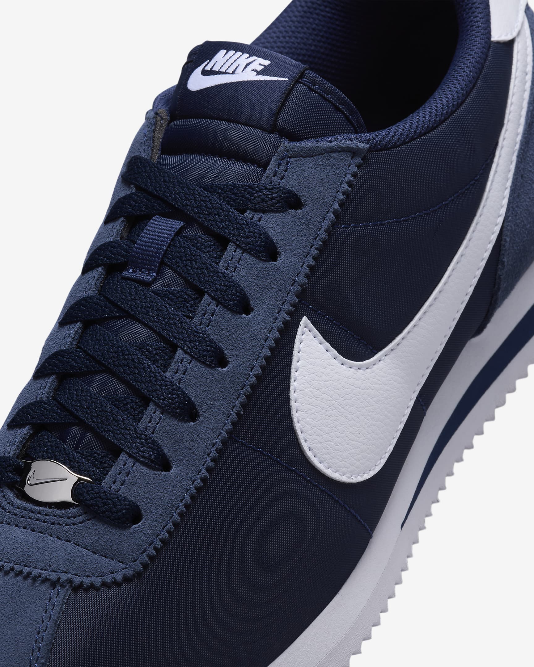 Tenis para hombre Nike Cortez Textile - Azul marino medianoche/Blanco