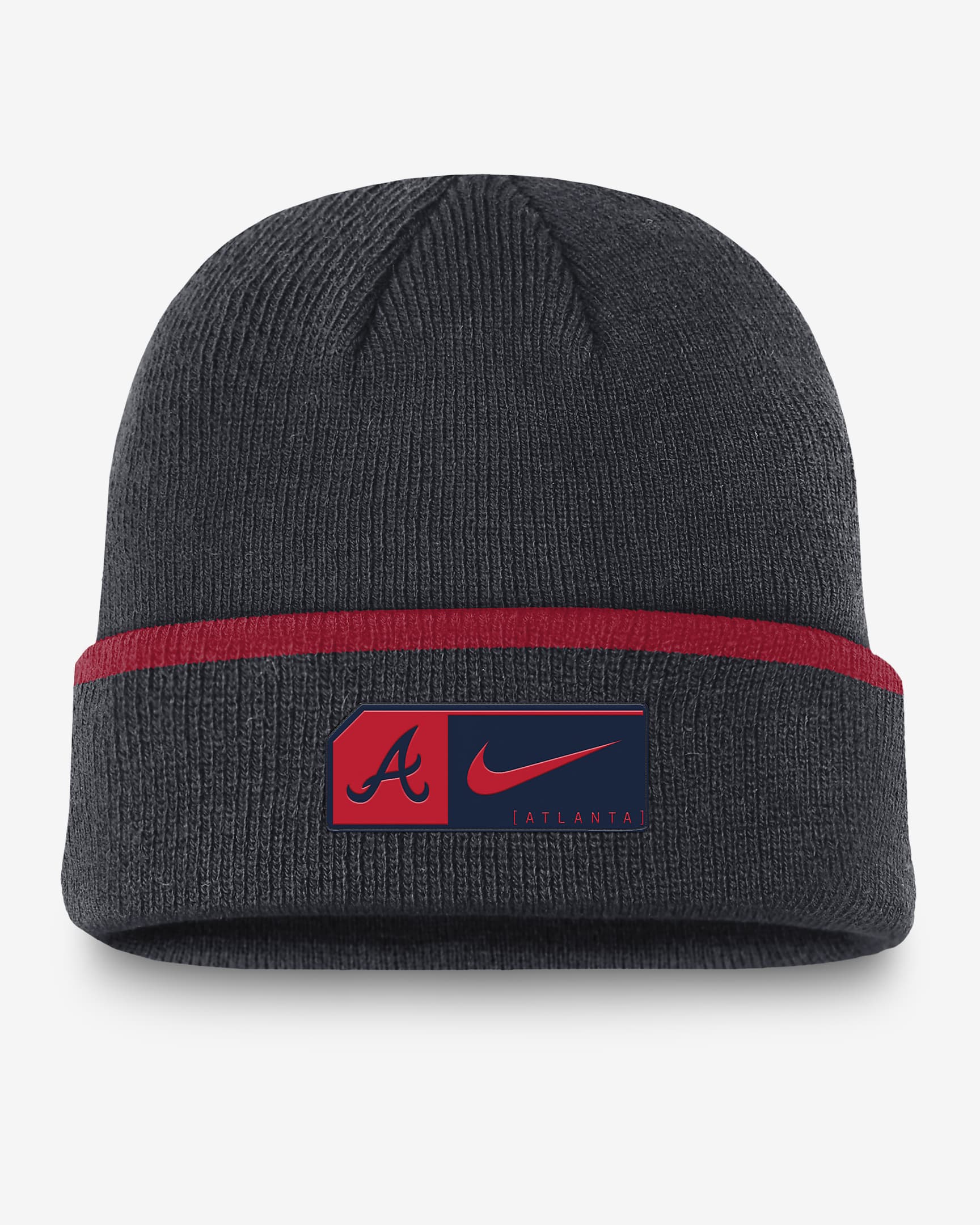 Gorro con dobladillo Nike de la MLB para hombre Atlanta Braves Terra - Azul marino