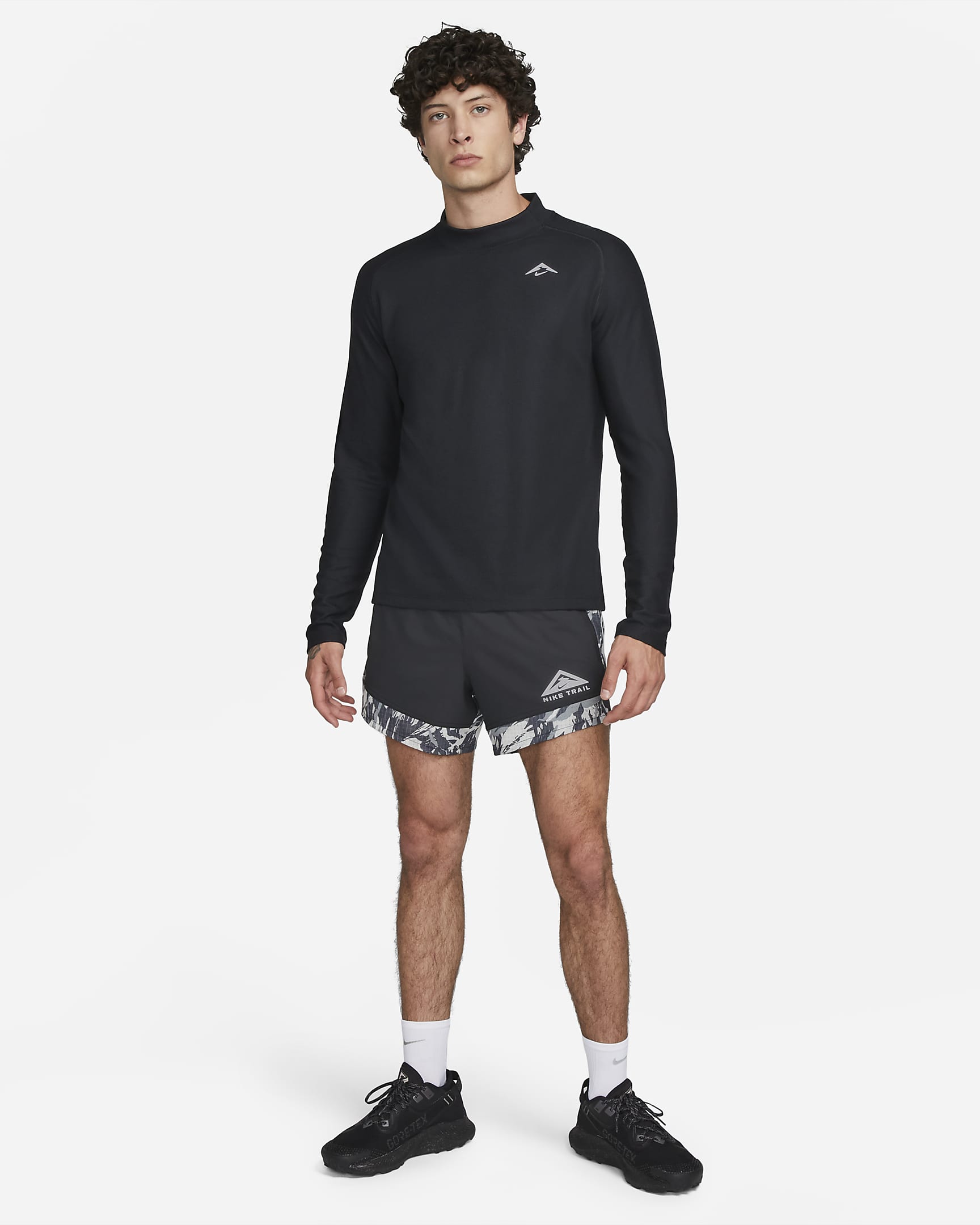 Nike Trail Men's Dri-FIT Long-Sleeve Running Top - Black/Black/White