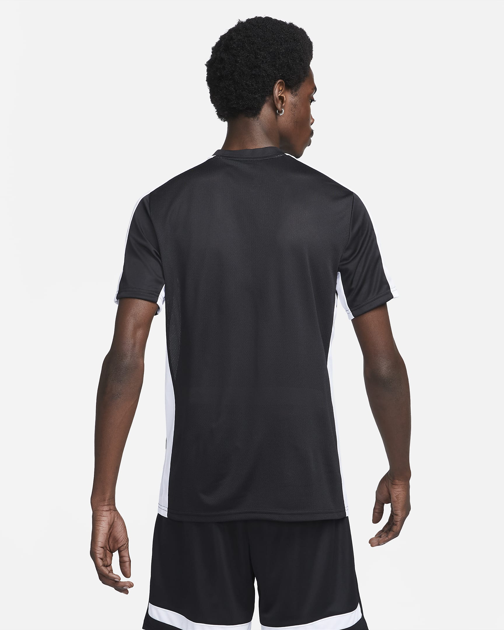 Nike Academy Men's Dri-FIT Short-Sleeve Football Top - Black/White/White