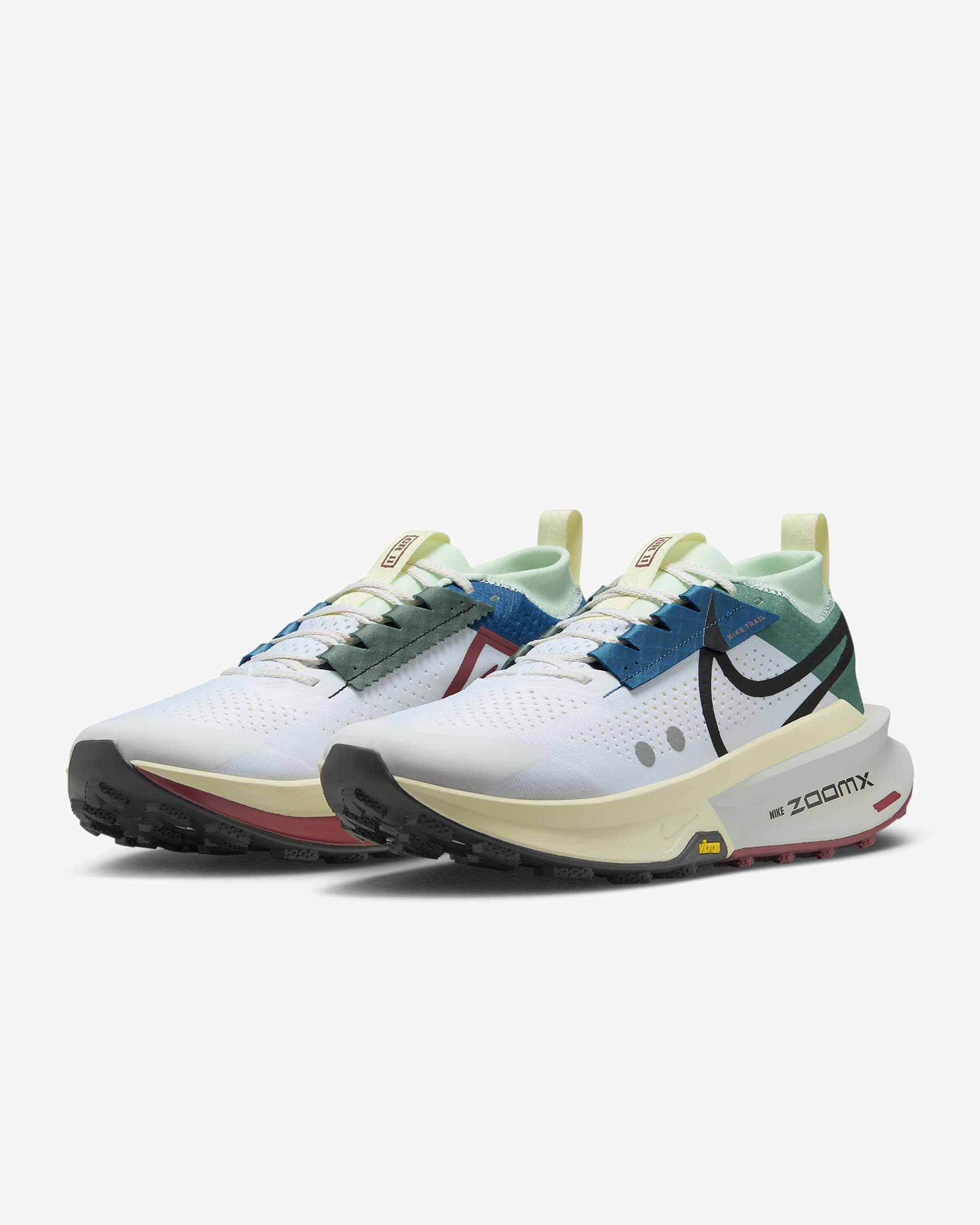 Tenis de trail running para hombre Nike Zegama - Blanco/De costa a costa/Azul cancha/Negro