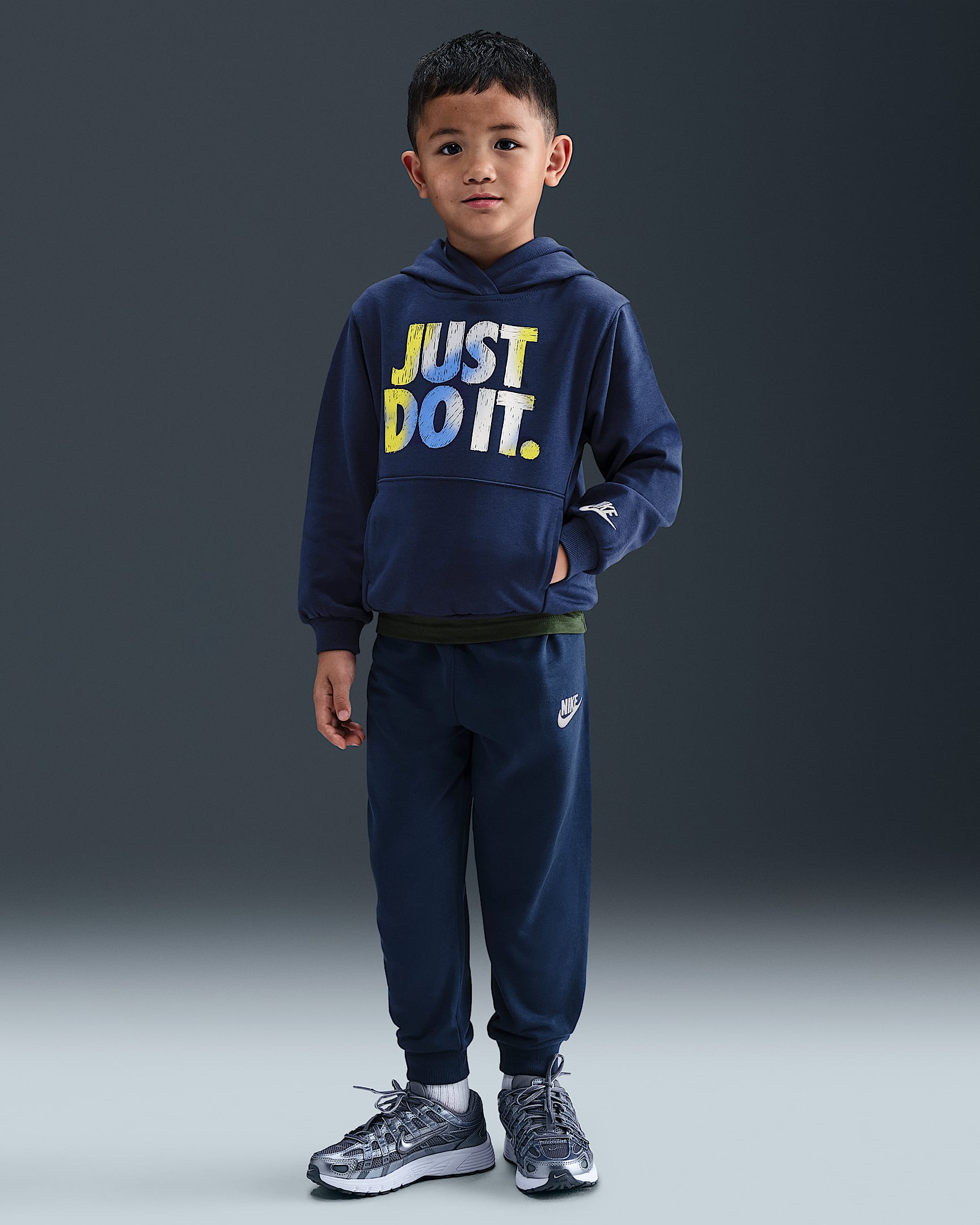Nike Sportswear Younger Kids' Reveal 2-Piece French Terry Set - Midnight Navy