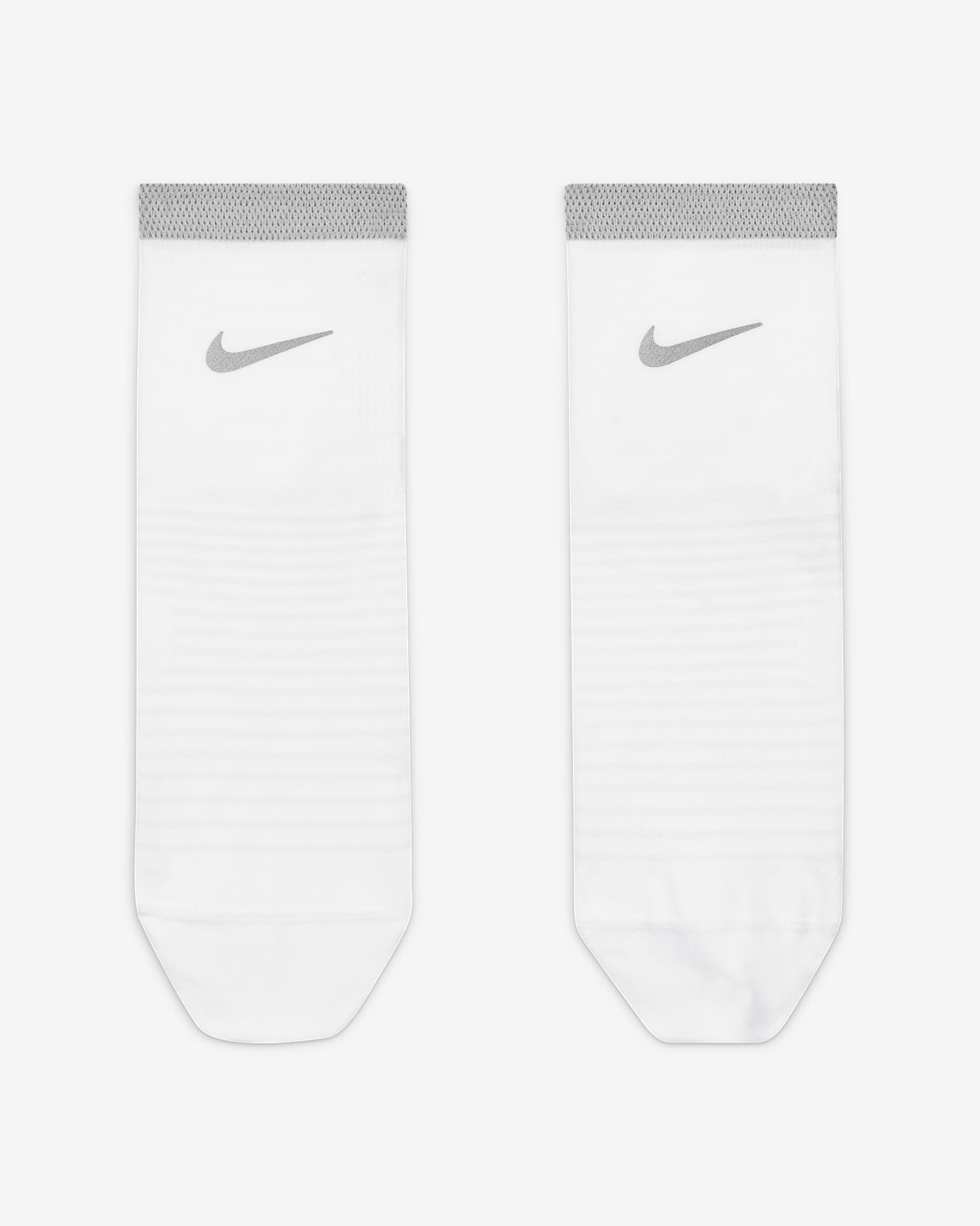 Nike Spark Lightweight Running Ankle Socks - White/Reflect Silver