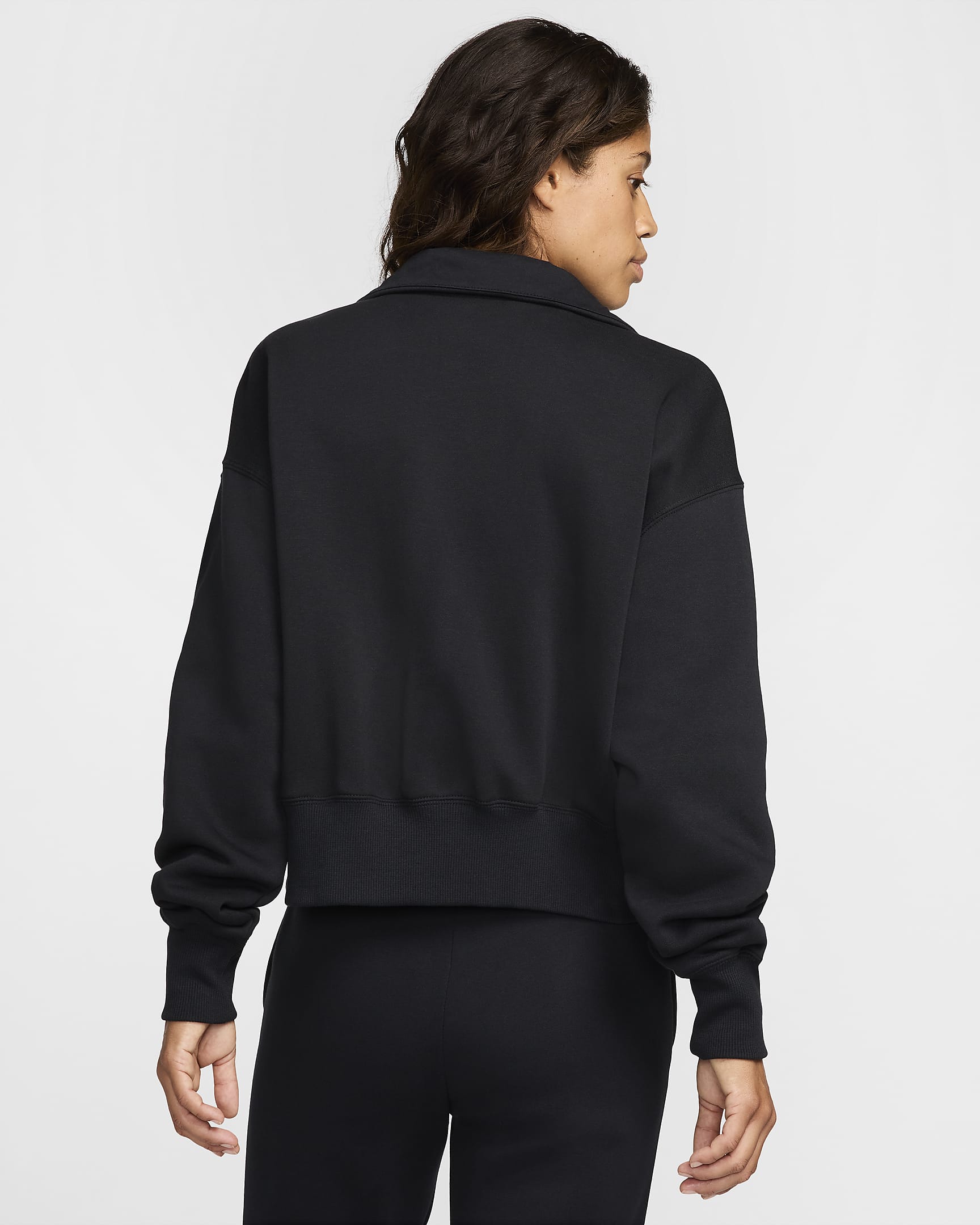 Veste de survêtement oversize Nike Sportswear Phoenix Fleece pour femme - Noir/Sail