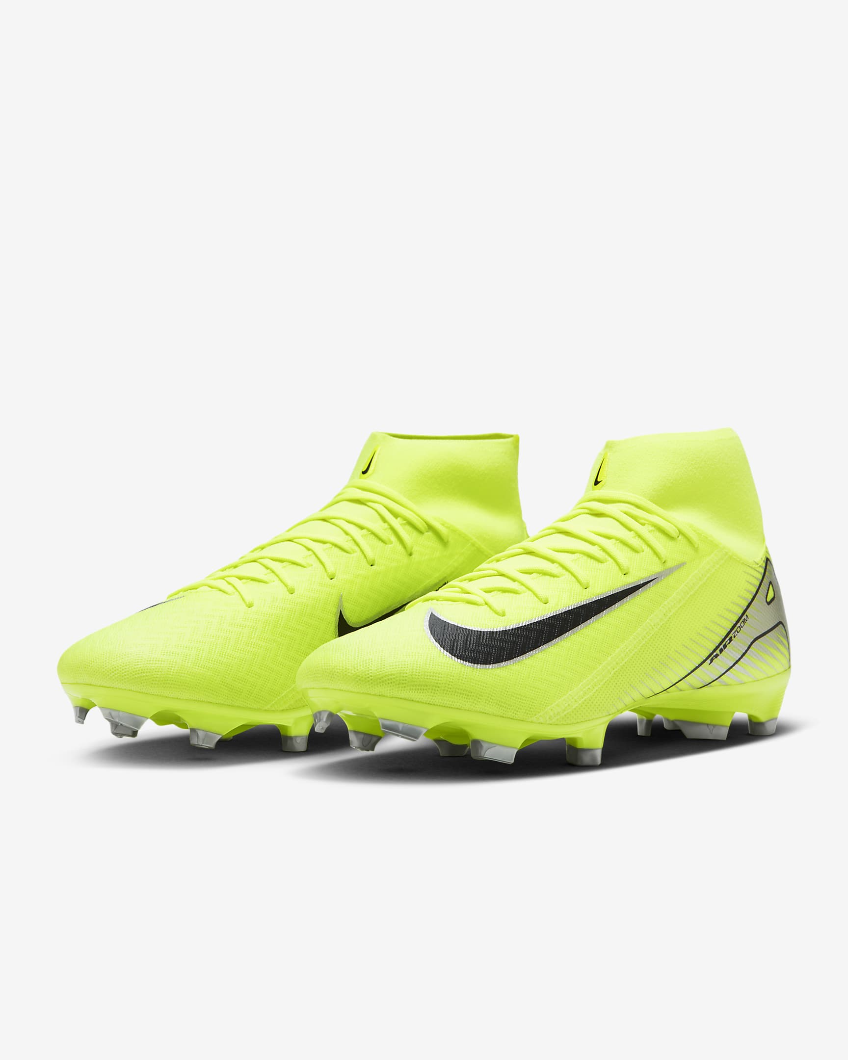 Nike Mercurial Superfly 10 Academy Botas de fútbol de perfil alto MG - Volt/Negro