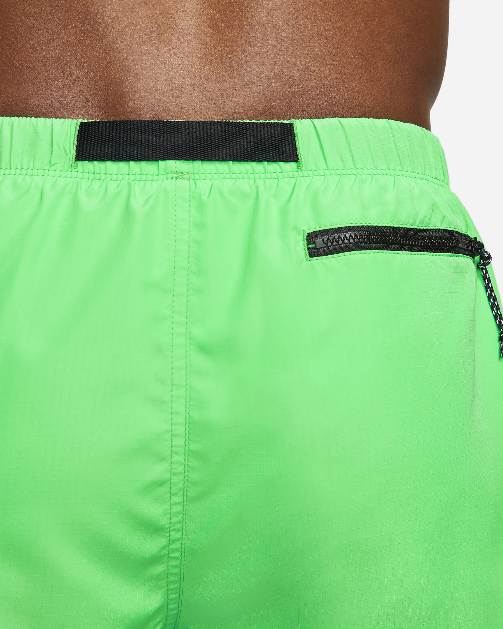 Nike Men's 5" Belted Packable Swim Trunks - Electric Algae