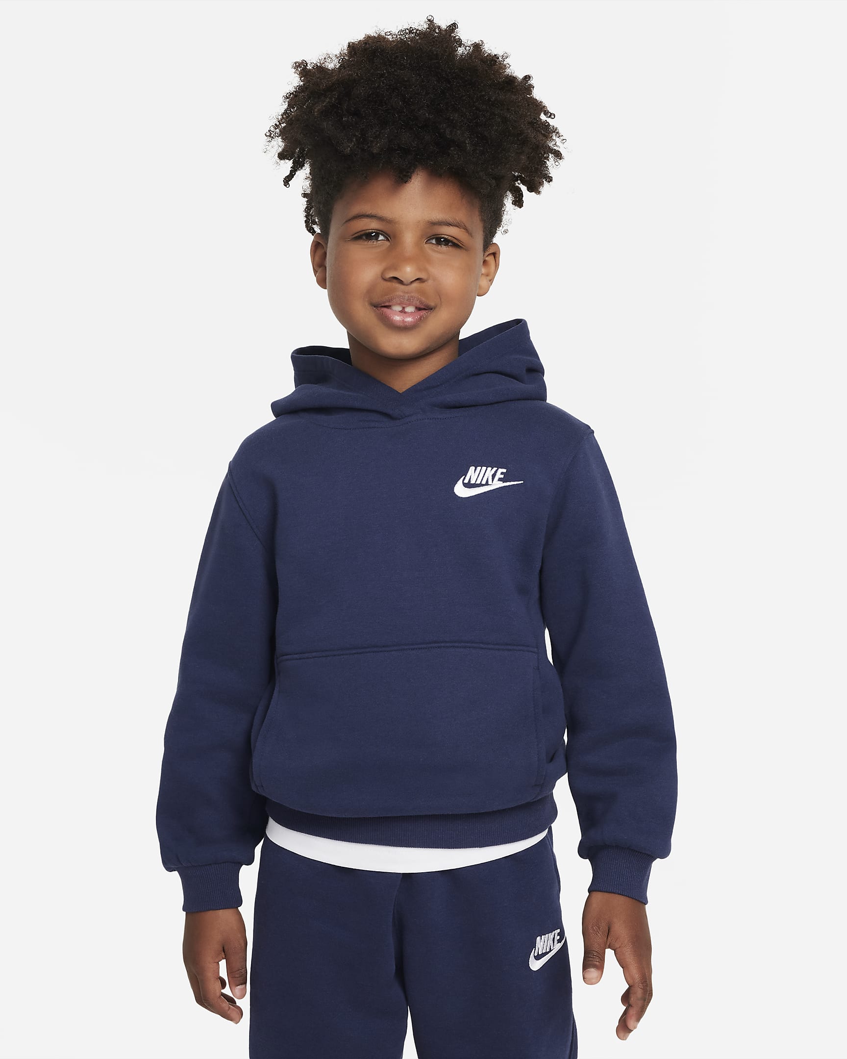 Nike Sportswear Club Fleece Little Kids' Pullover Hoodie - Midnight Navy