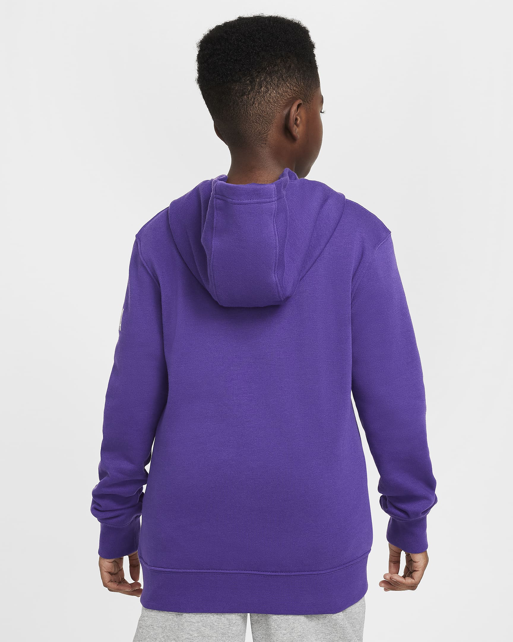 Felpa con cappuccio Los Angeles Lakers Club Fleece Essential Nike NBA – Ragazzo - Court Purple