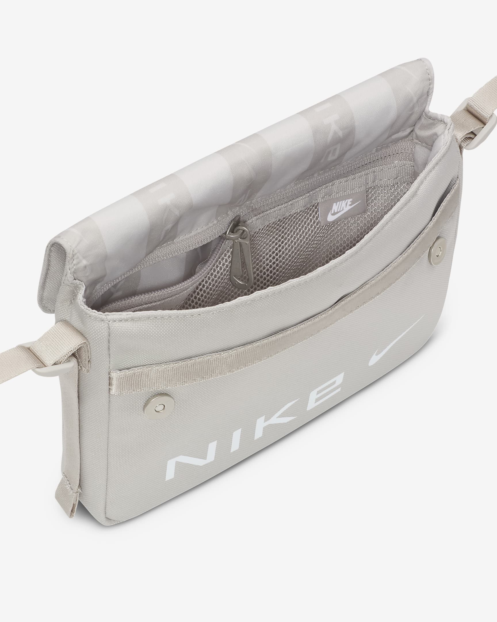 Nike Sportswear Futura Women's Crossbody Bag (1L) - Light Iron Ore/Light Iron Ore/White