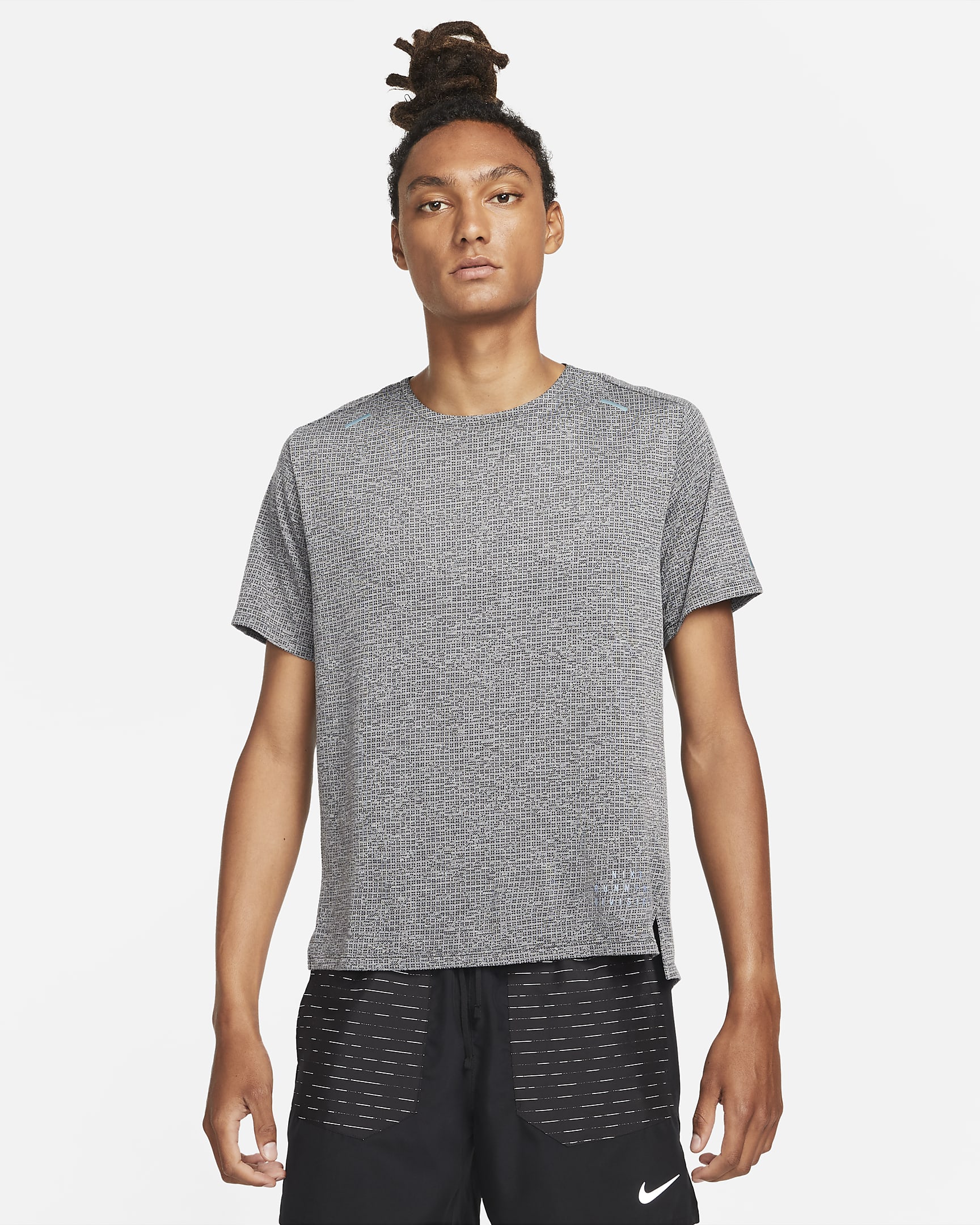 Playera de running de manga corta para hombre Nike Dri-FIT Run Division - Negro/Gris humo oscuro/Puro