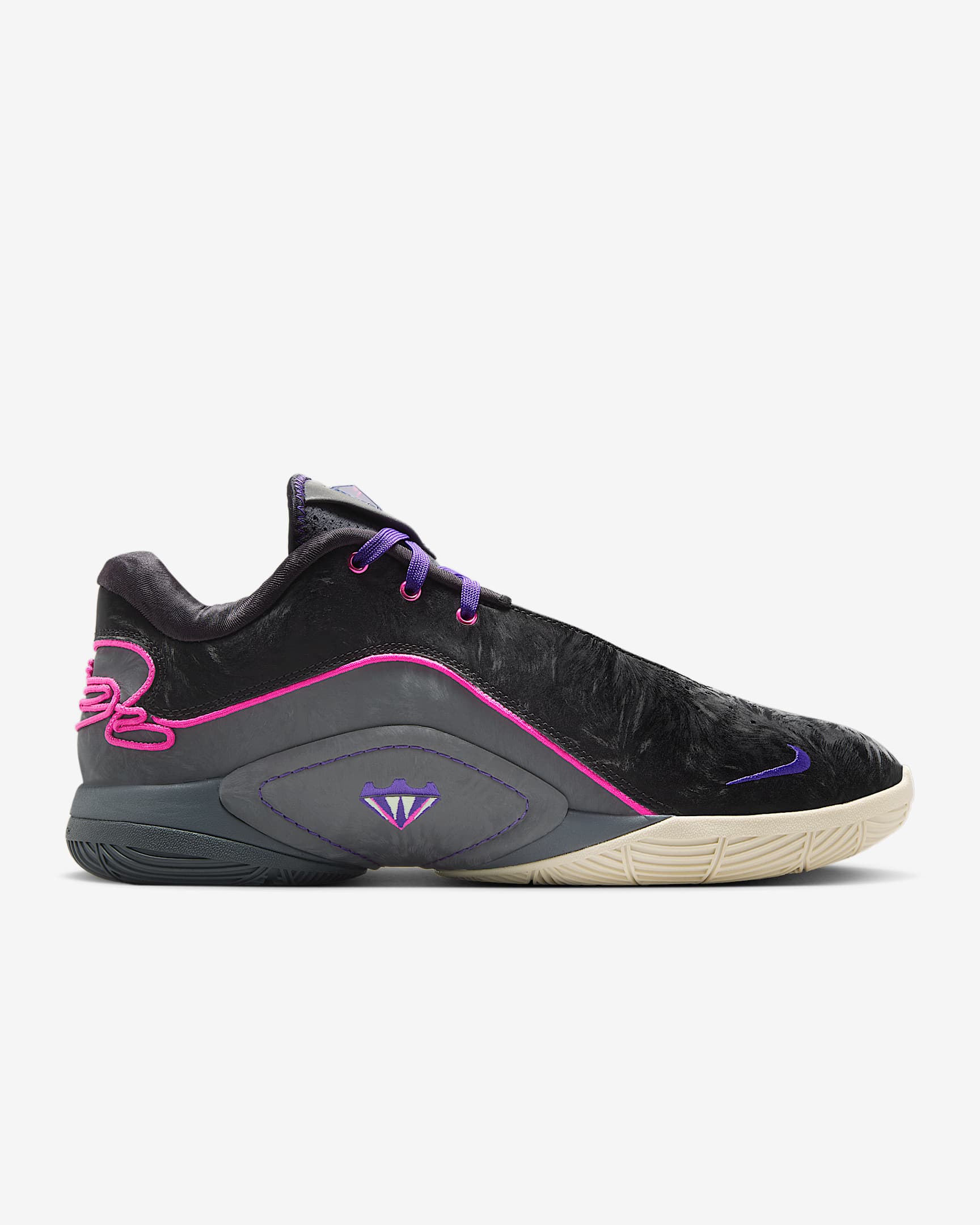 LeBron XXII "Tunnel Vision" EP Basketball Shoes - Black/Dark Grey/Field Purple/Laser Fuchsia