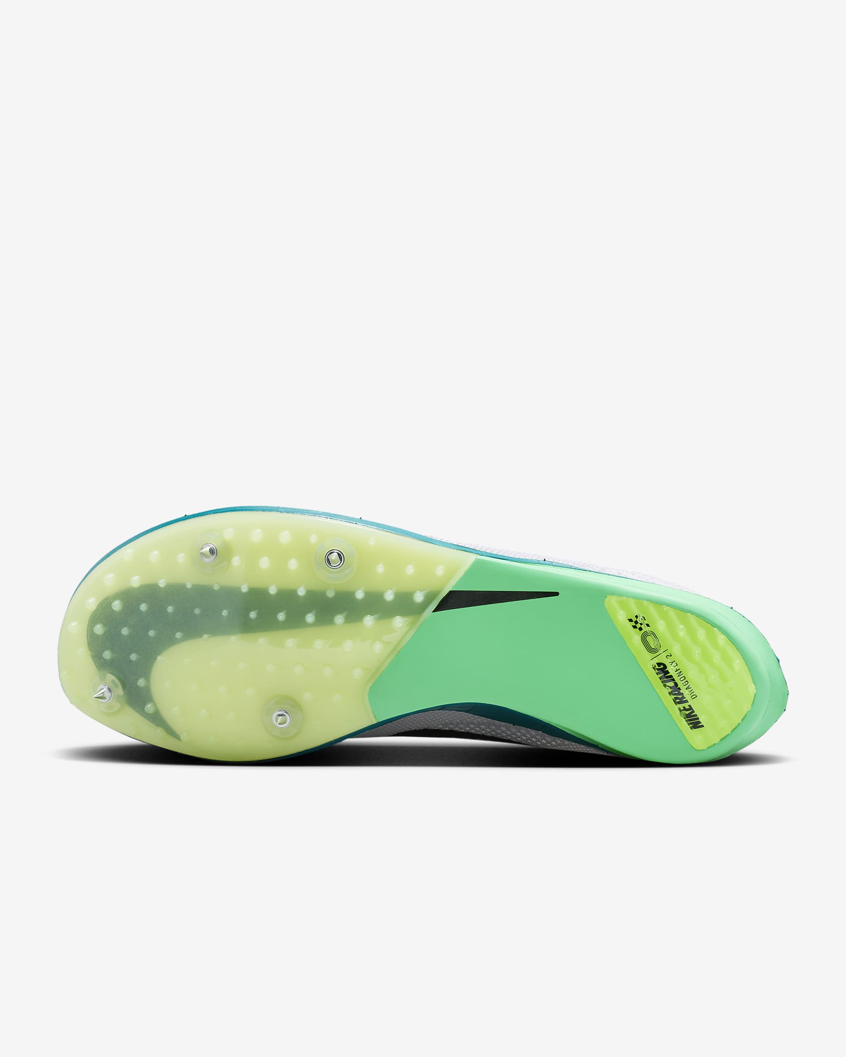 Nike Dragonfly 2 Track & Field Distance Spikes - White/Bright Spruce/Electric Algae/Black