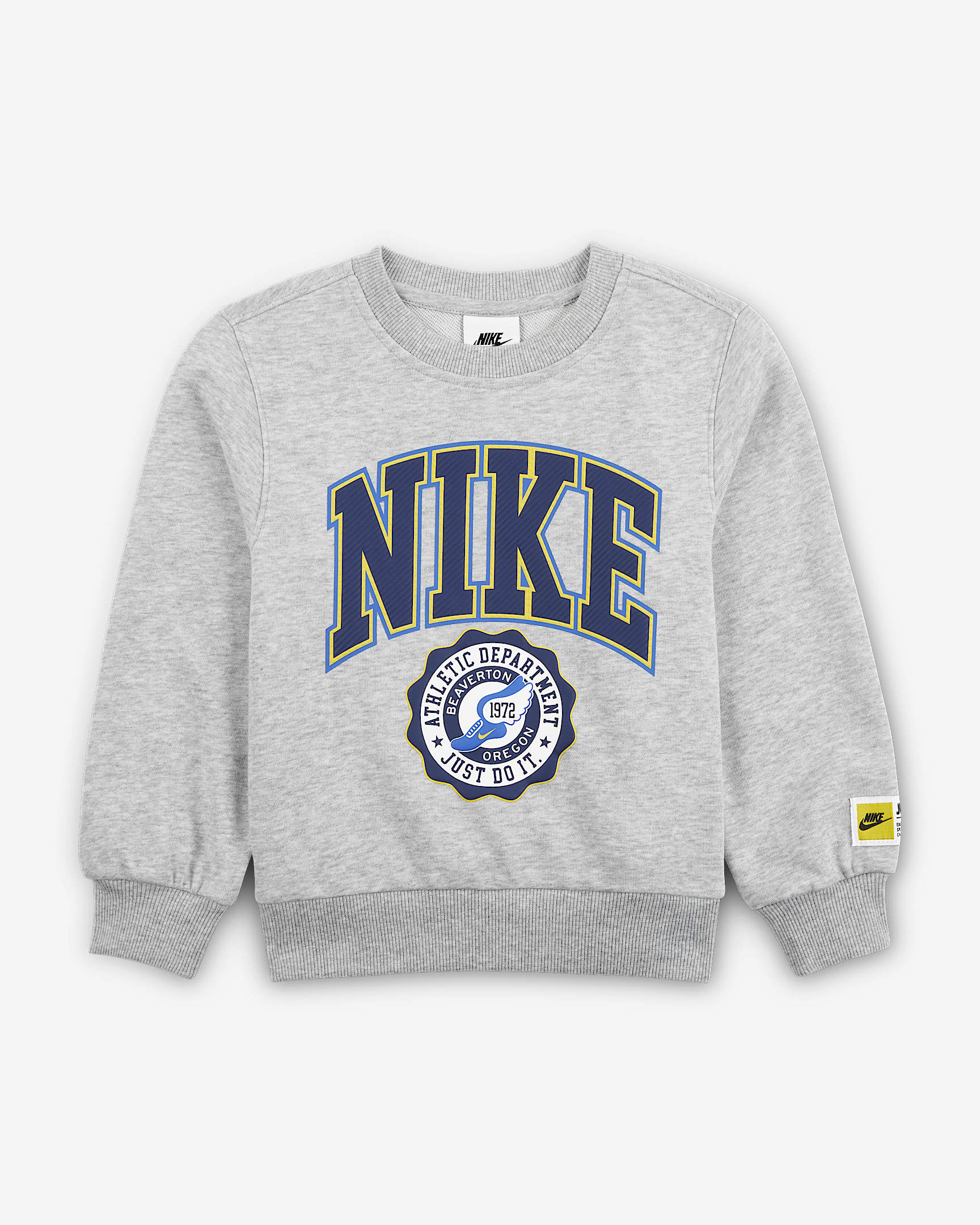 Nike Sportswear Little Kids' P.E. Graphic Crew Top - Light Smoke Grey