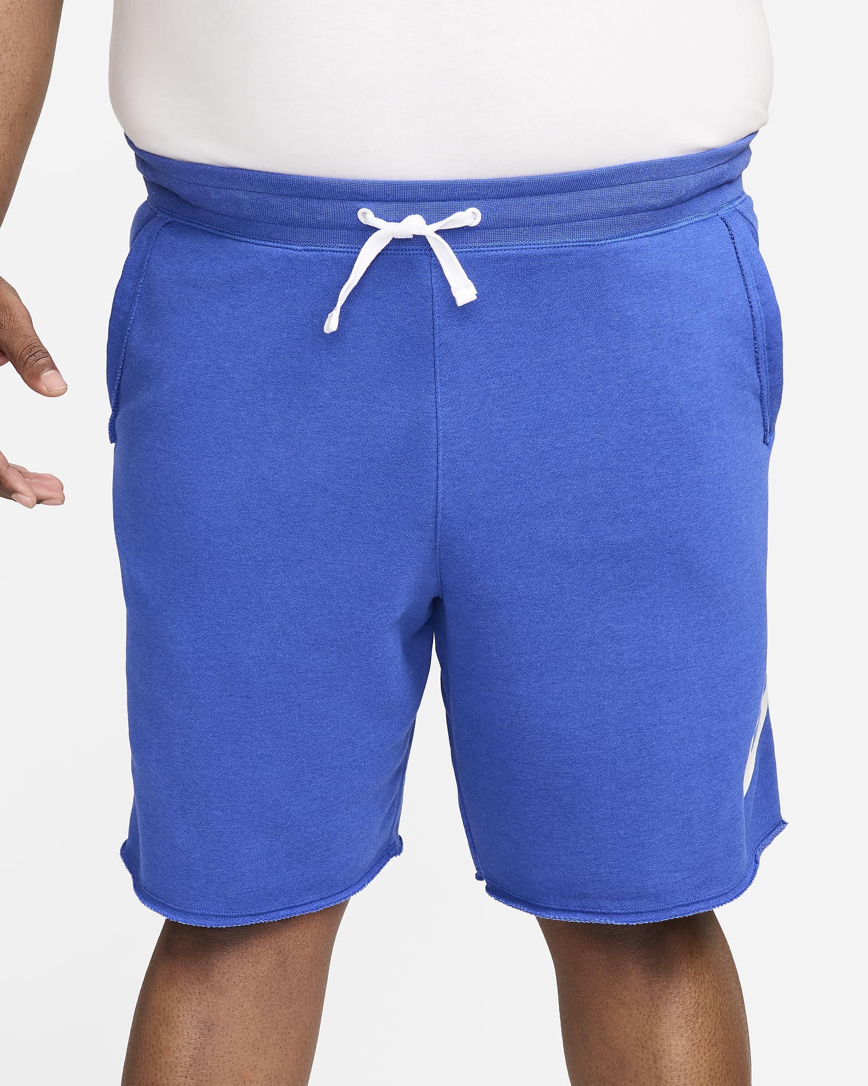 Shorts in French Terry Nike Club Alumni – Uomo - Game Royal/Bianco/Bianco