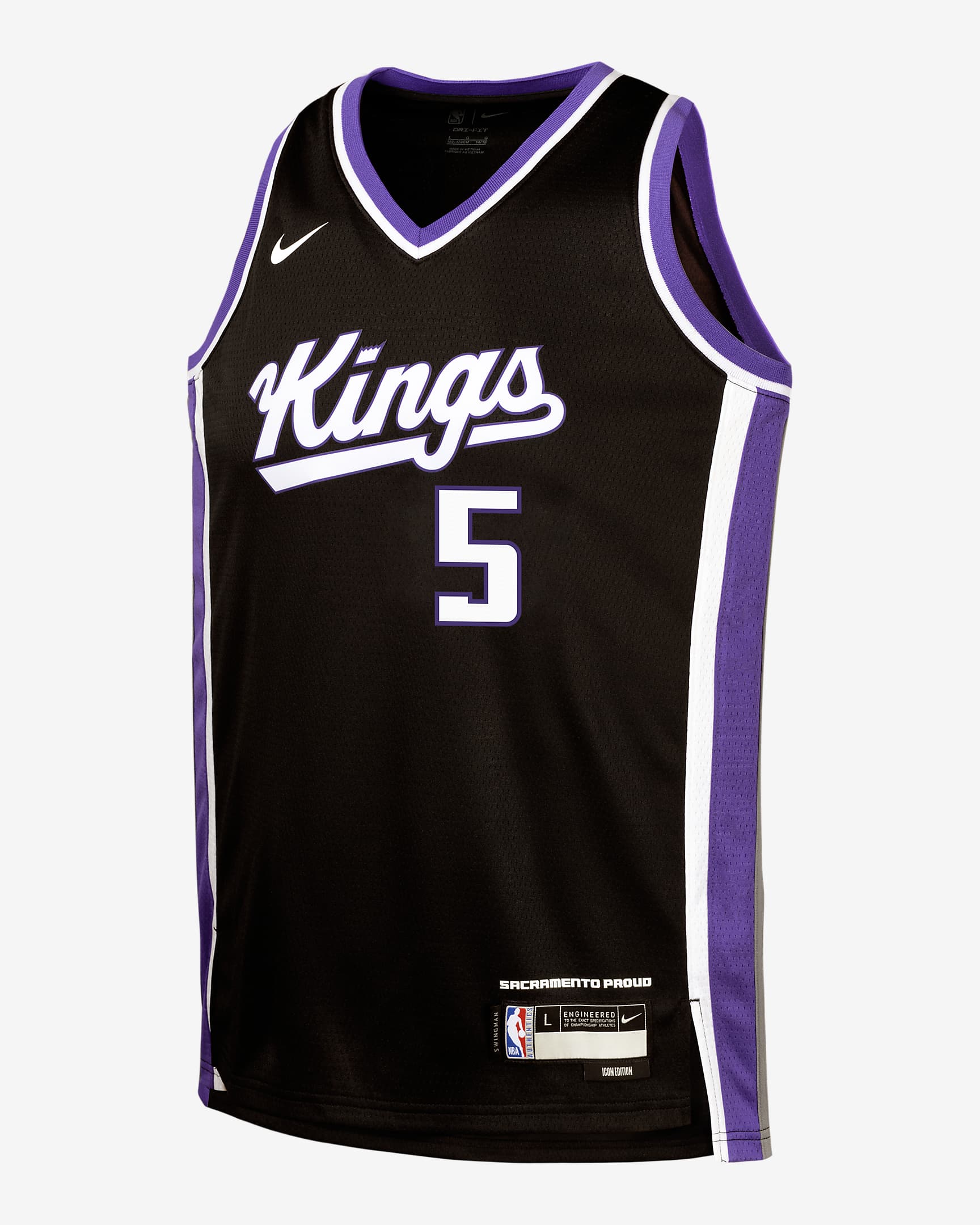 De'Aaron Fox Sacramento Kings 2024/25 Icon Edition Big Kids' Nike NBA