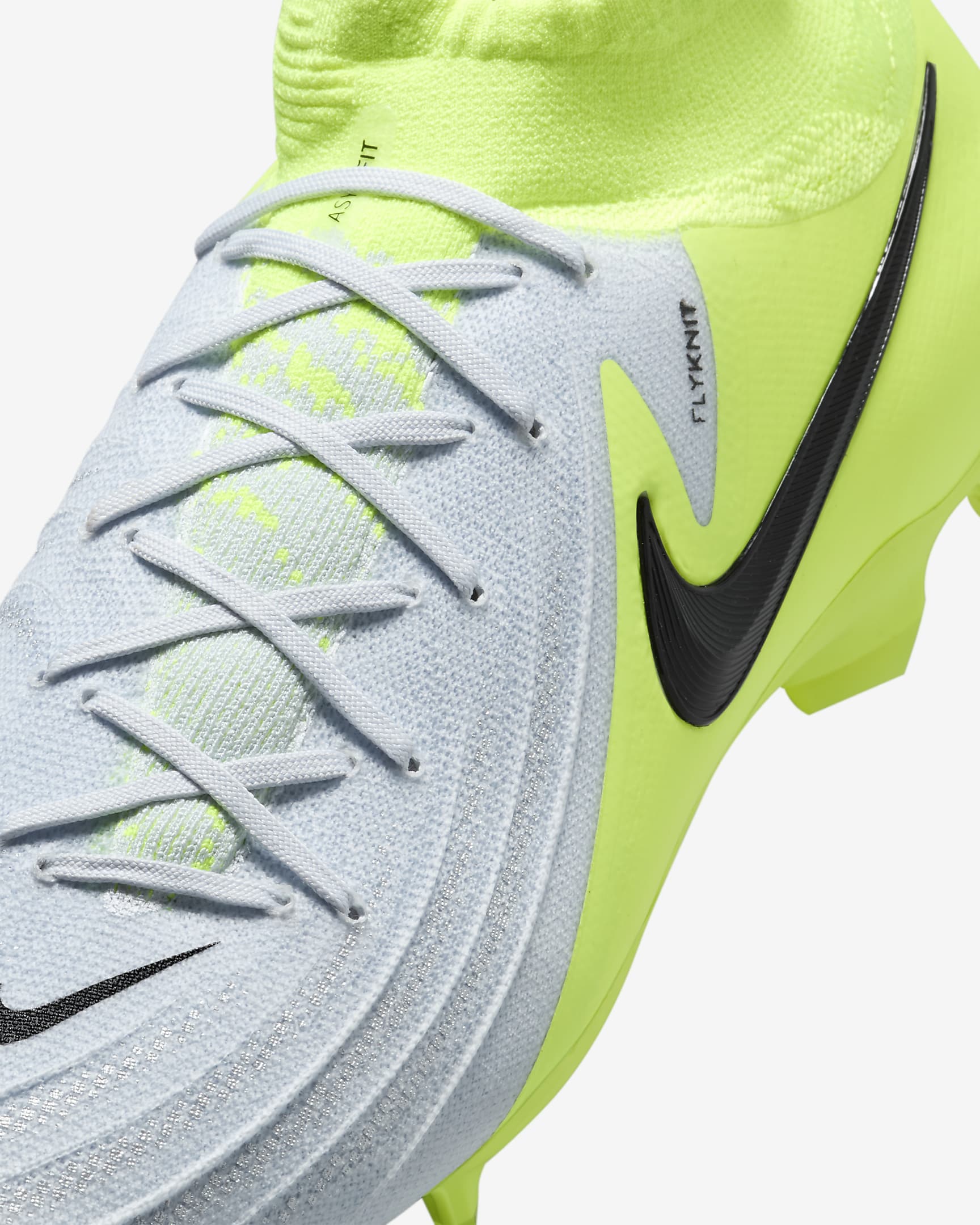 Nike Phantom Luna 2 Pro FG High-Top Football Boot - Metallic Silver/Volt/Black