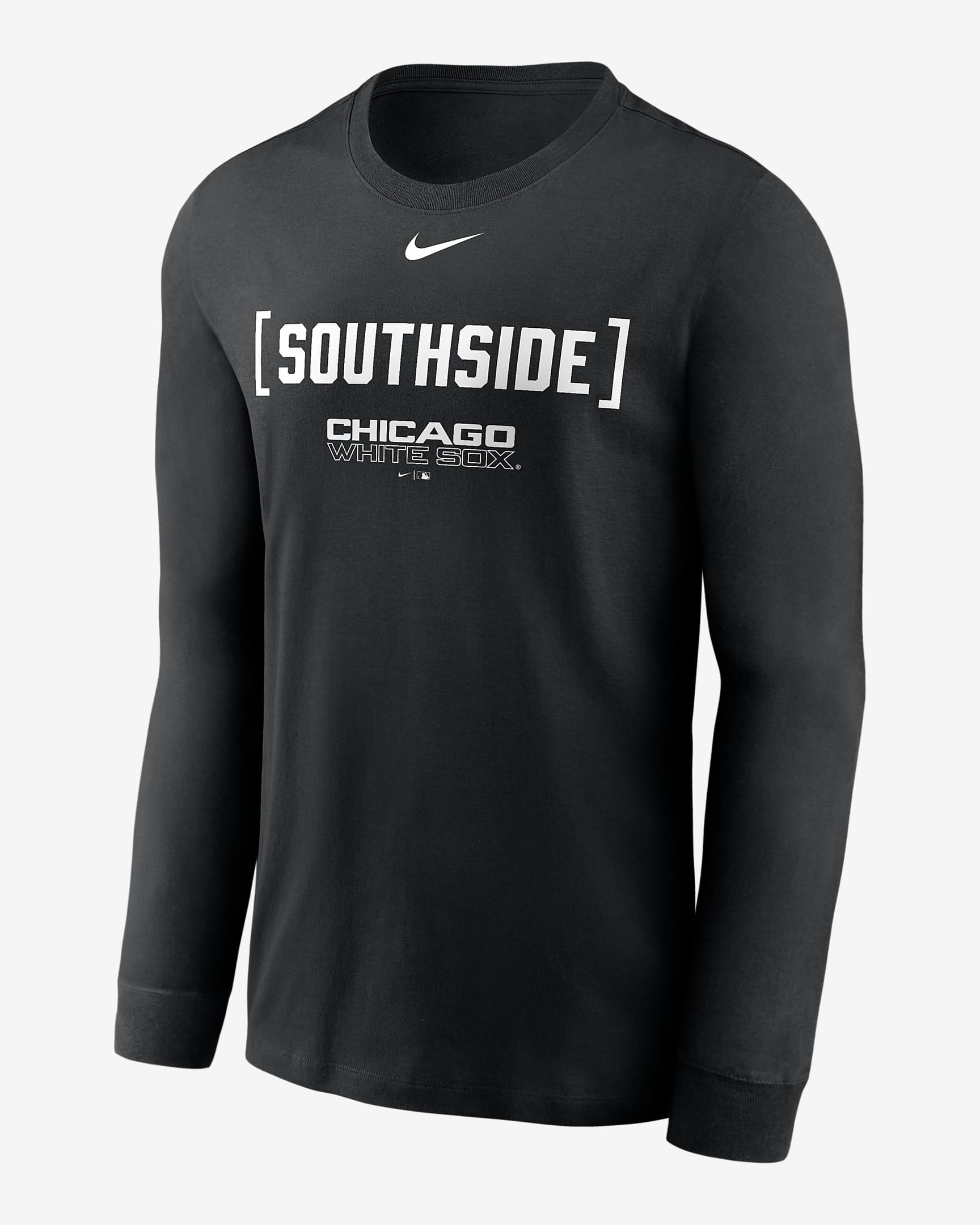 Chicago White Sox Fashion Men's Nike MLB LongSleeve TShirt.