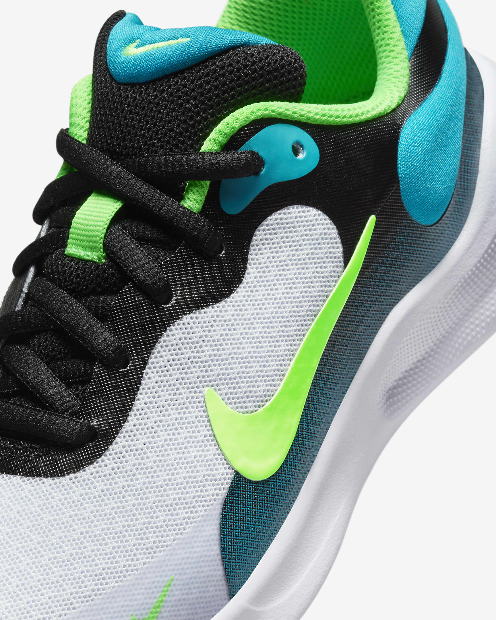 Nike Revolution 7 Older Kids' Running Shoes - Black/Football Grey/Aquamarine/Green Strike
