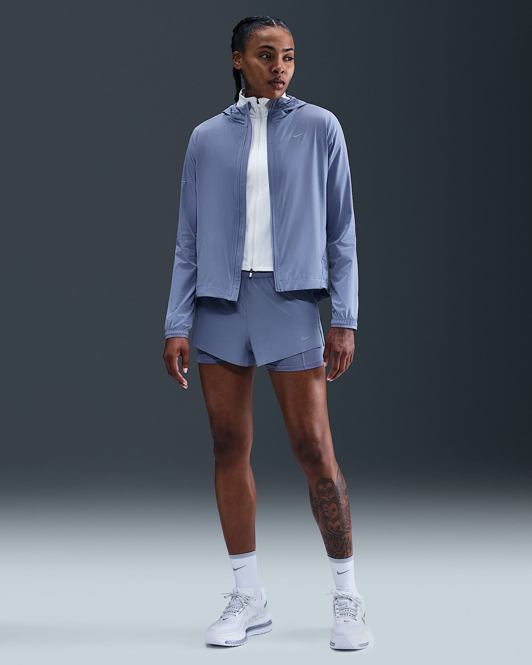 Nike Swift Women's Dri-FIT Mid-Rise 2-in-1 Running Shorts - World Indigo