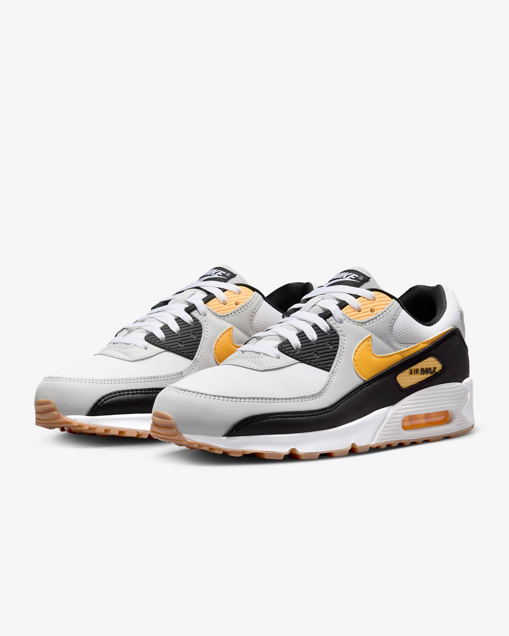 Ανδρικά παπούτσια Nike Air Max 90 - Λευκό/Photon Dust/Μαύρο/Laser Orange