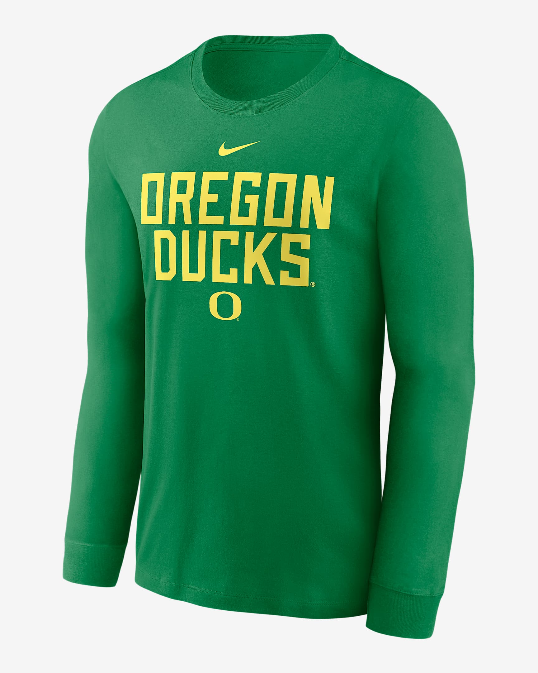 Oregon Sideline Men's Nike Dri-FIT College Long-Sleeve T-Shirt - Apple Green