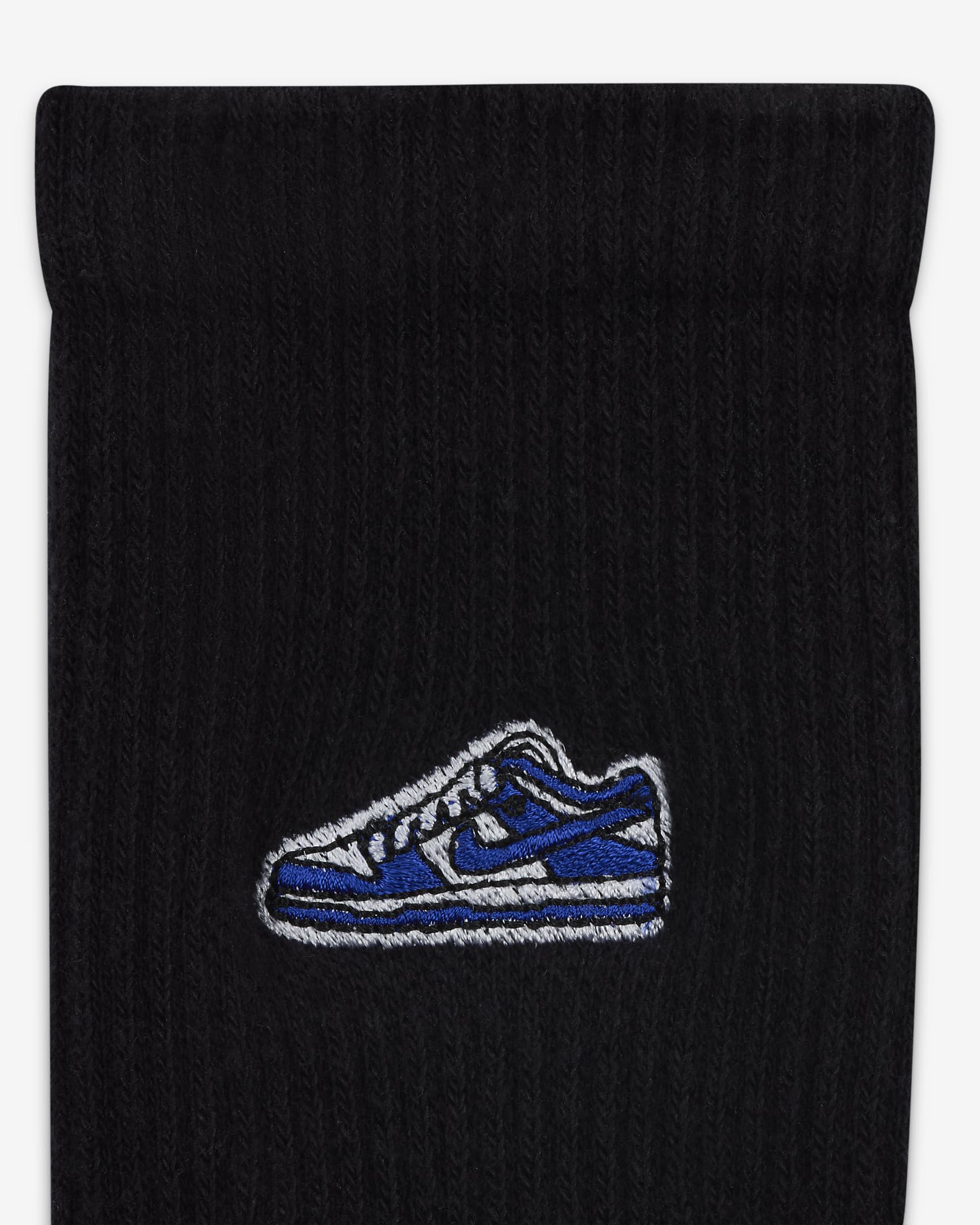 Nike Everyday Plus Cushioned Crew Socks (1 Pair) - Black/Varsity Royal/White