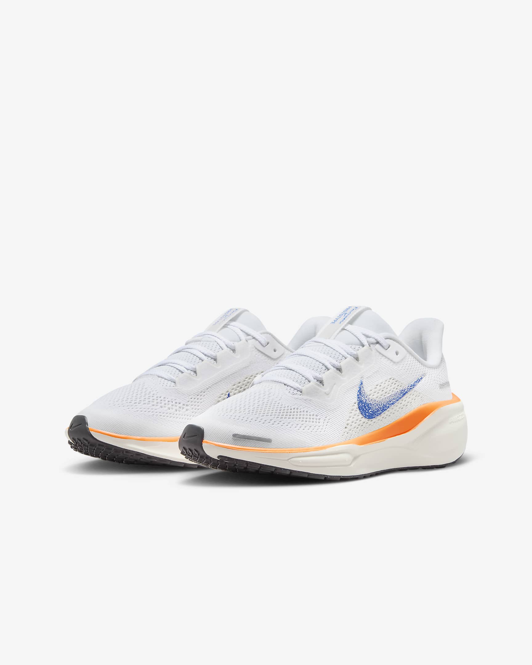 Nike Pegasus 41 Blueprint Older Kids' Road Running Shoes - White/Sail/Platinum Tint/Racer Blue