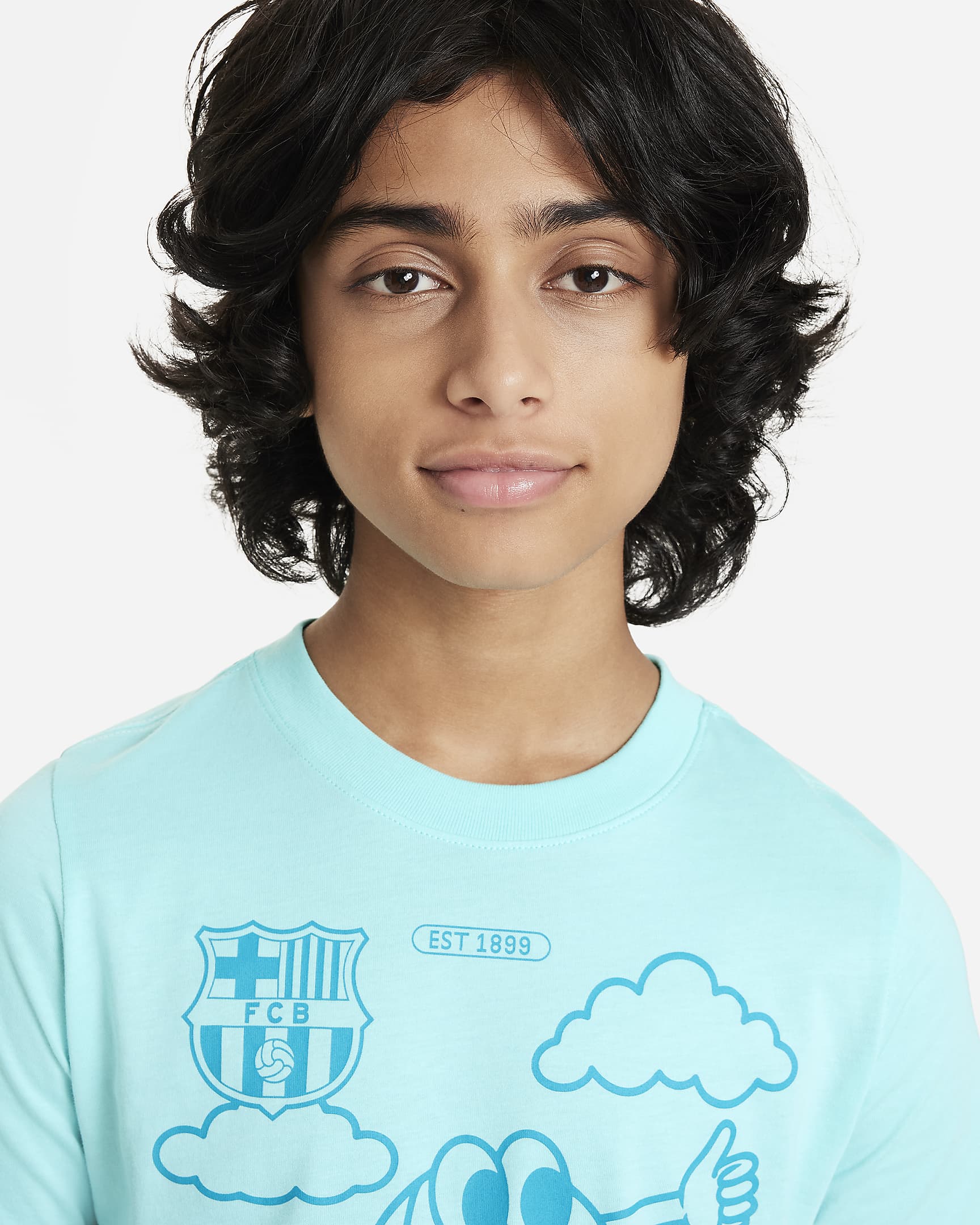 F.C. Barcelona Air Older Kids' Nike Football T-Shirt. Nike RO