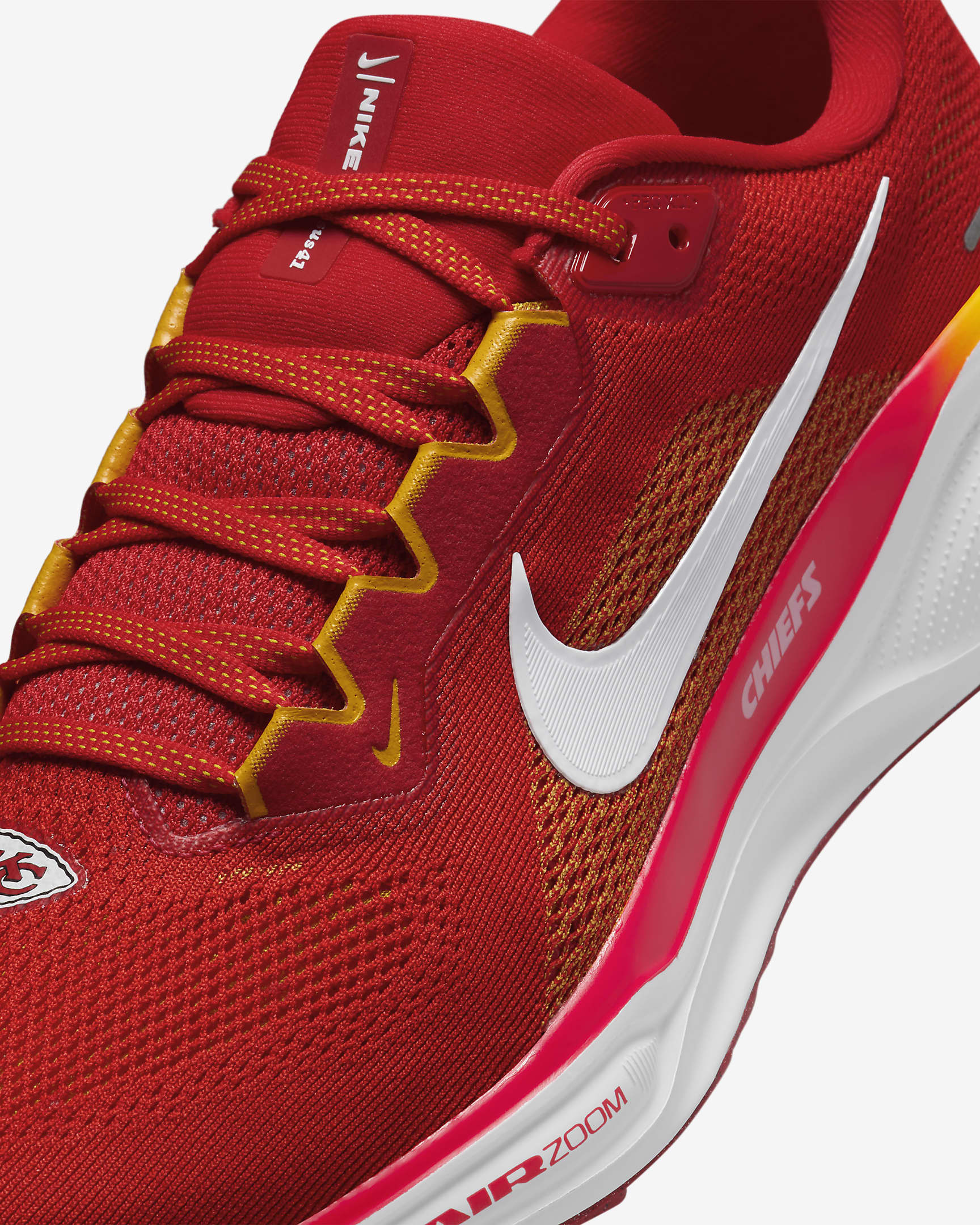 Tenis de correr en pavimento para hombre Nike Pegasus 41 NFL Kansas City Chiefs - Rojo universitario/Blanco/Oro universitario/Blanco