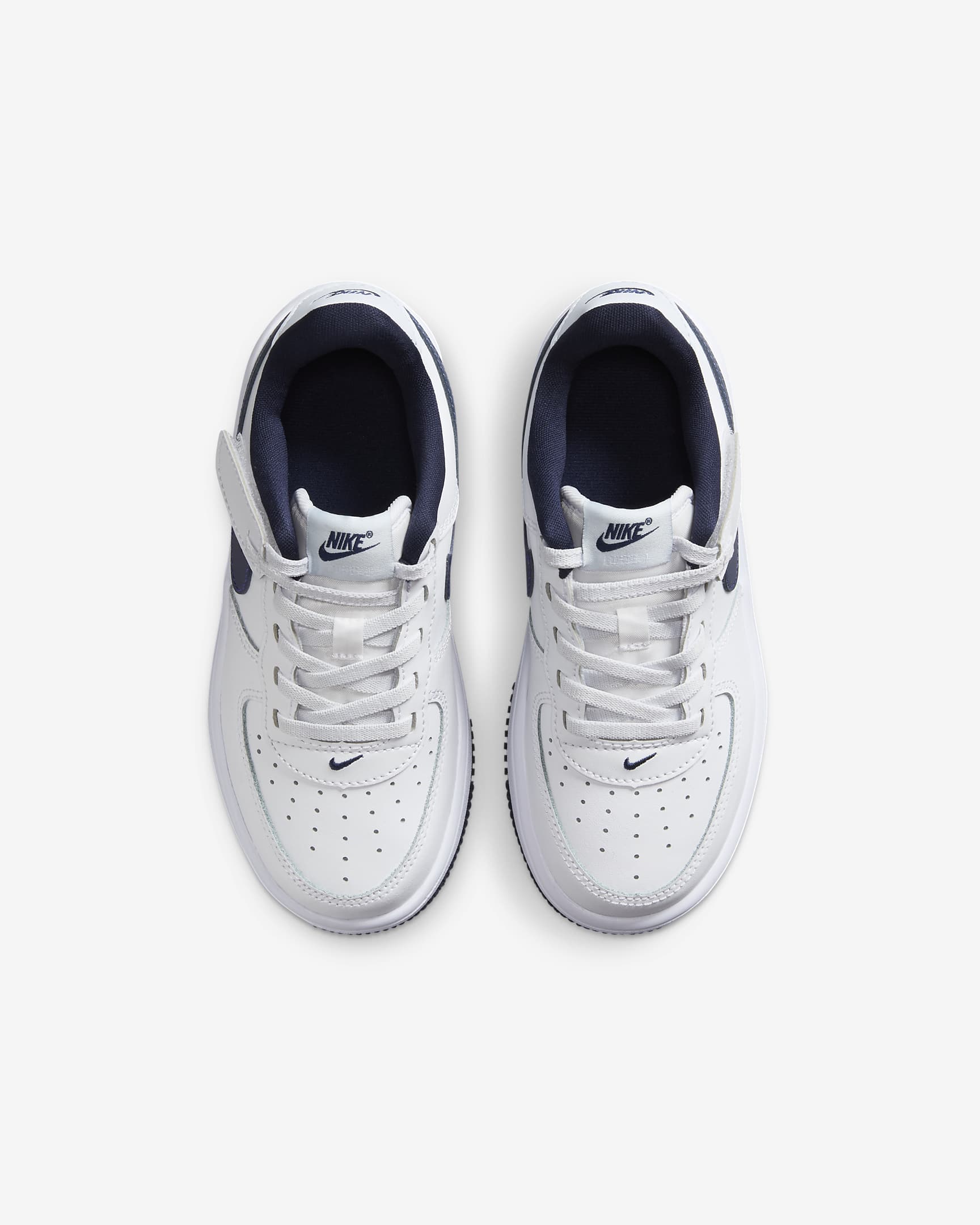 รองเท้าเด็กเล็ก Nike Force 1 Low EasyOn - ขาว/Football Grey/Midnight Navy