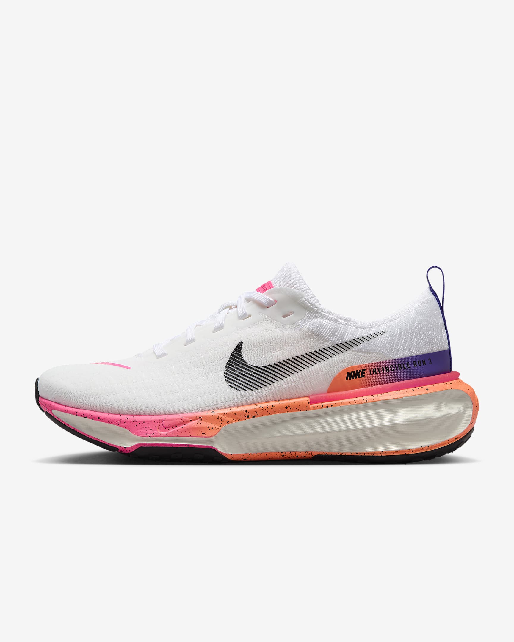 Tenis de correr en carretera para mujer Nike Invincible 3 - Blanco/Mango brillante/Hiperrosa/Negro