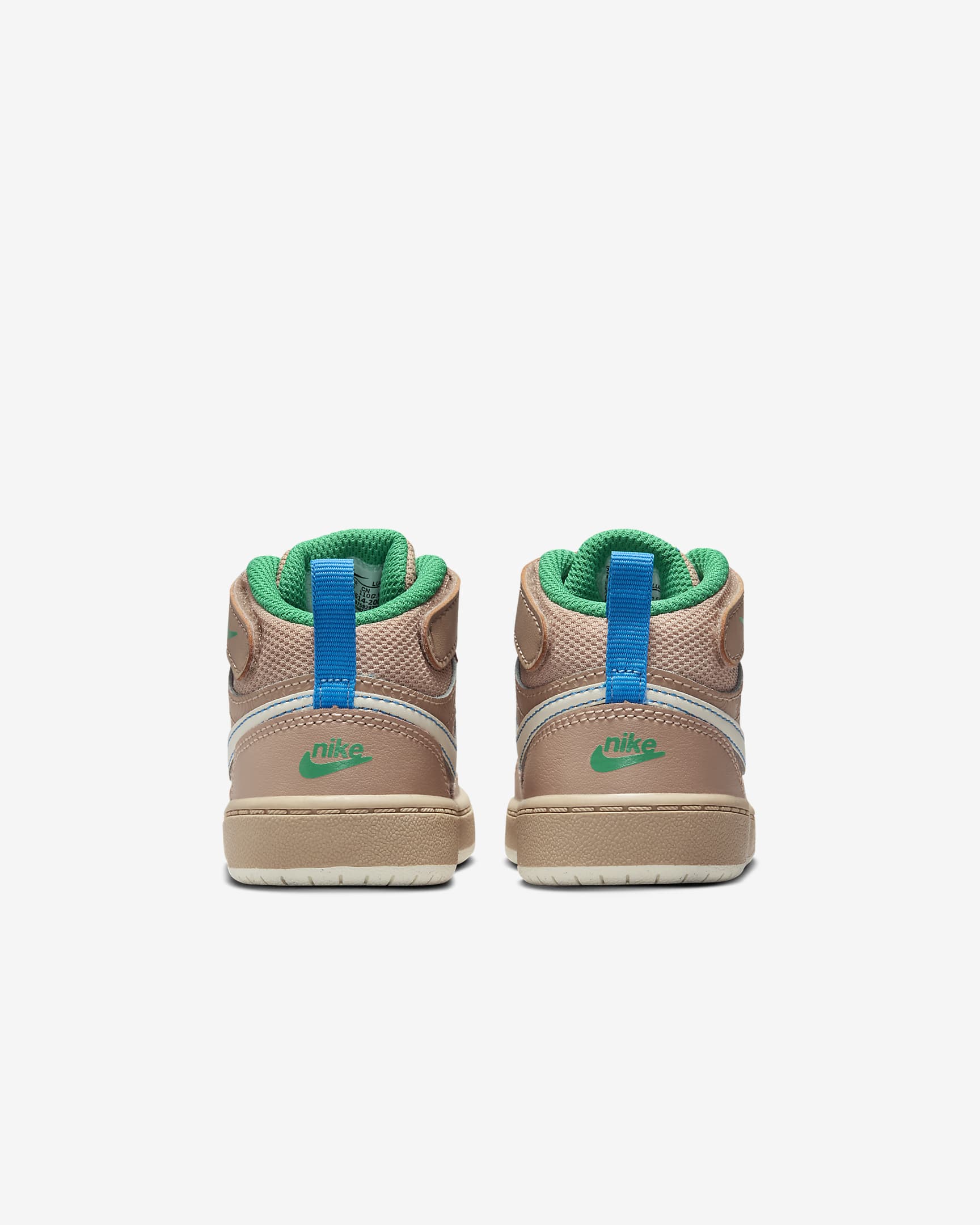 Nike Court Borough Mid 2 SE Baby/Toddler Shoes - Hemp/Barely Volt/Light Photo Blue/Coconut Milk