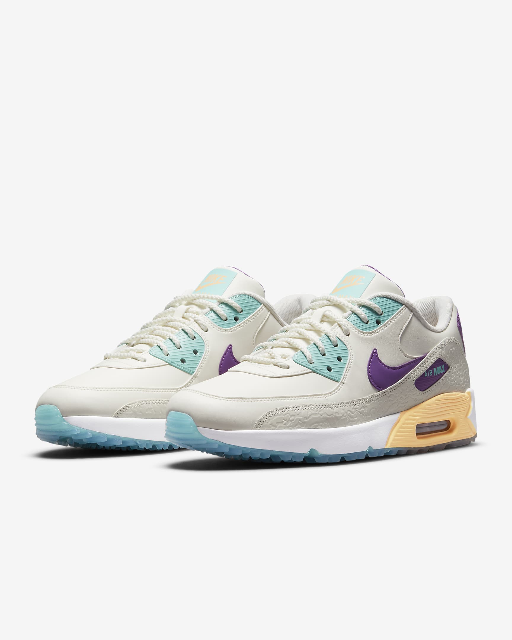 Nike Air Max 90 G NRG Golf Shoe - Sail/Melon Tint/Tropical Twist/Purple Nebula