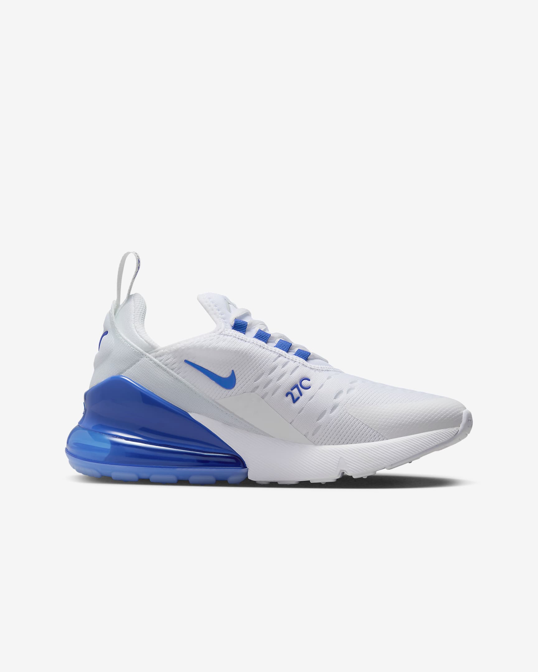 Nike Air Max 270 Older Kids' Shoes - White/Wolf Grey/White/Game Royal