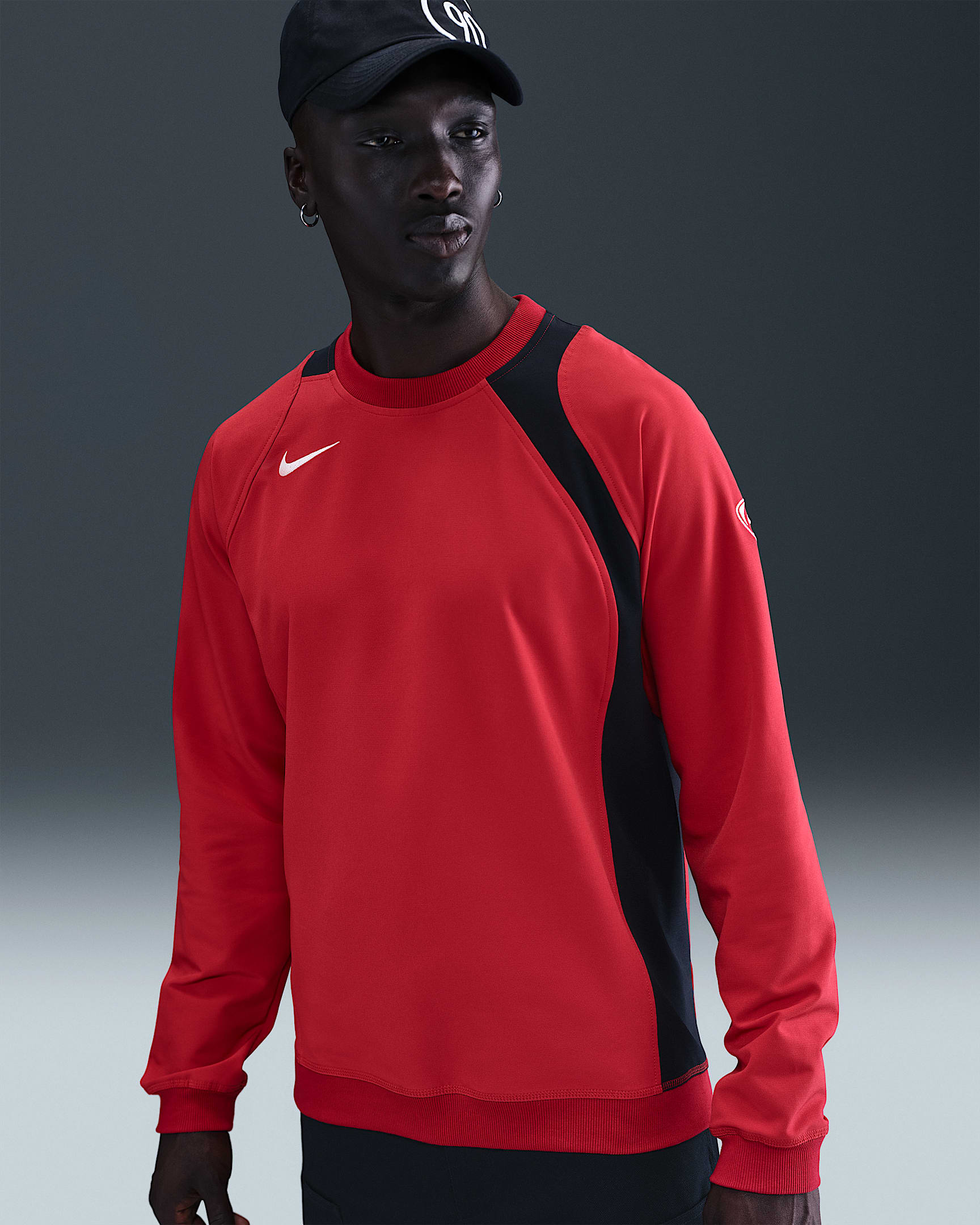 Nike Total 90 Men's Repel Soccer Crew-Neck Top - Gym Red/Black/Sail