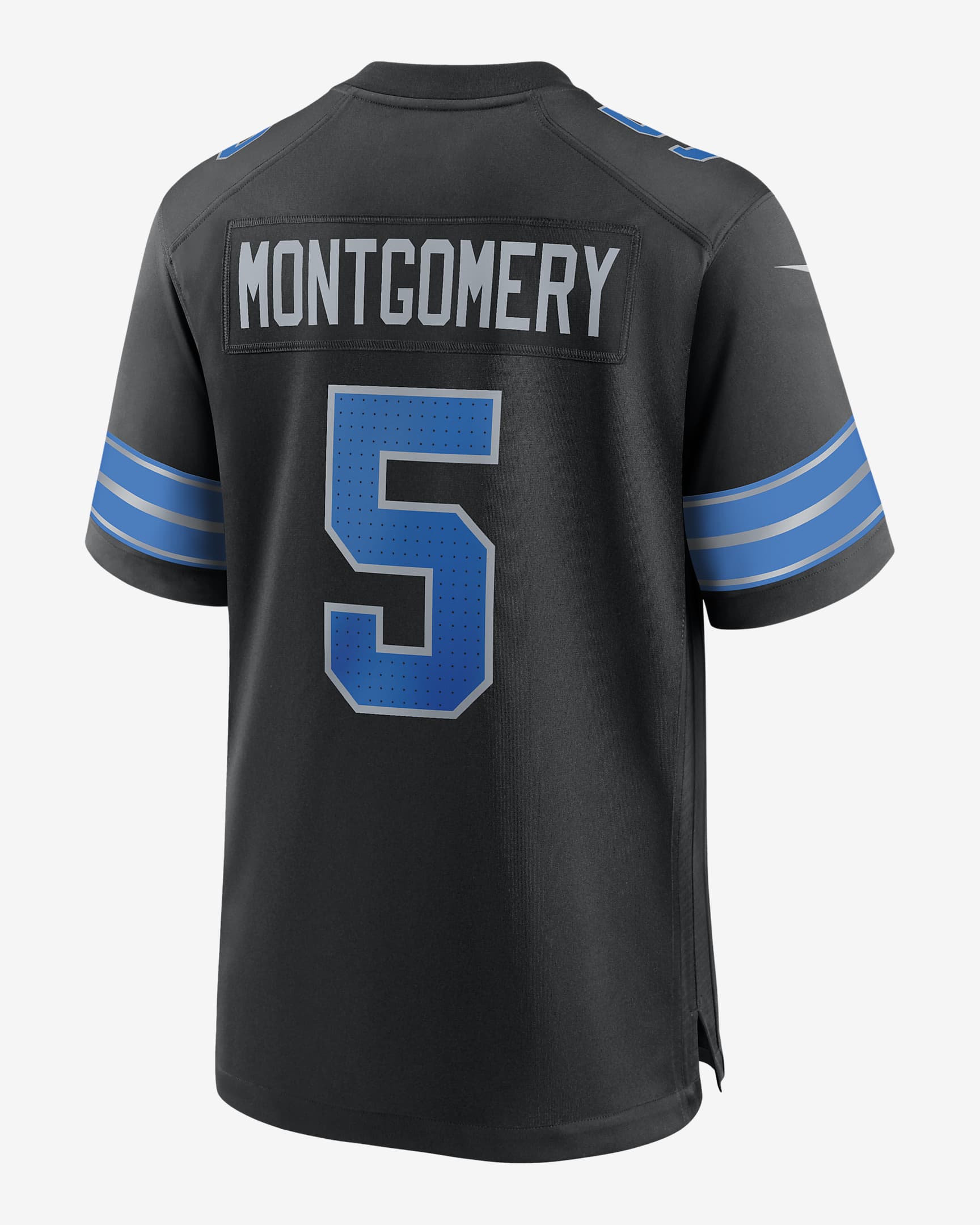 Jersey de fútbol americano Nike de la NFL Game para hombre David Montgomery Detroit Lions - Negro