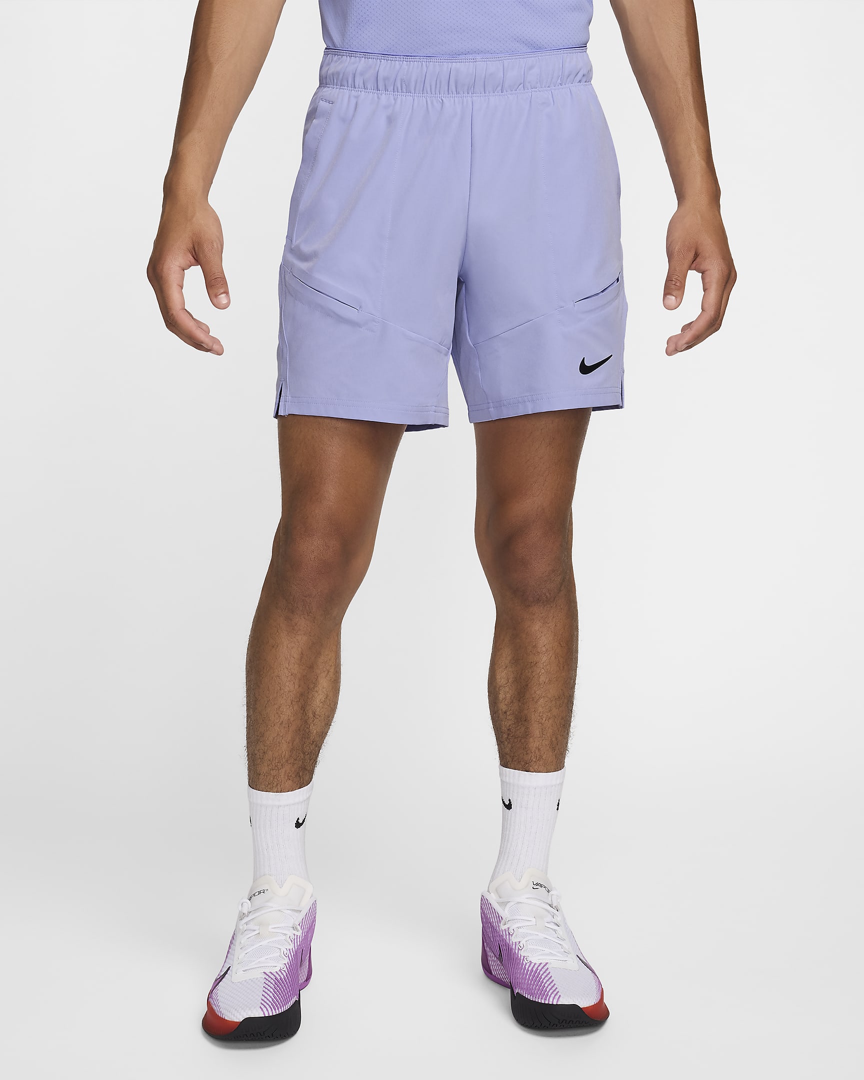 NikeCourt Advantage Men's Dri-FIT 18cm (approx.) Tennis Shorts - Purple Pulse/Black