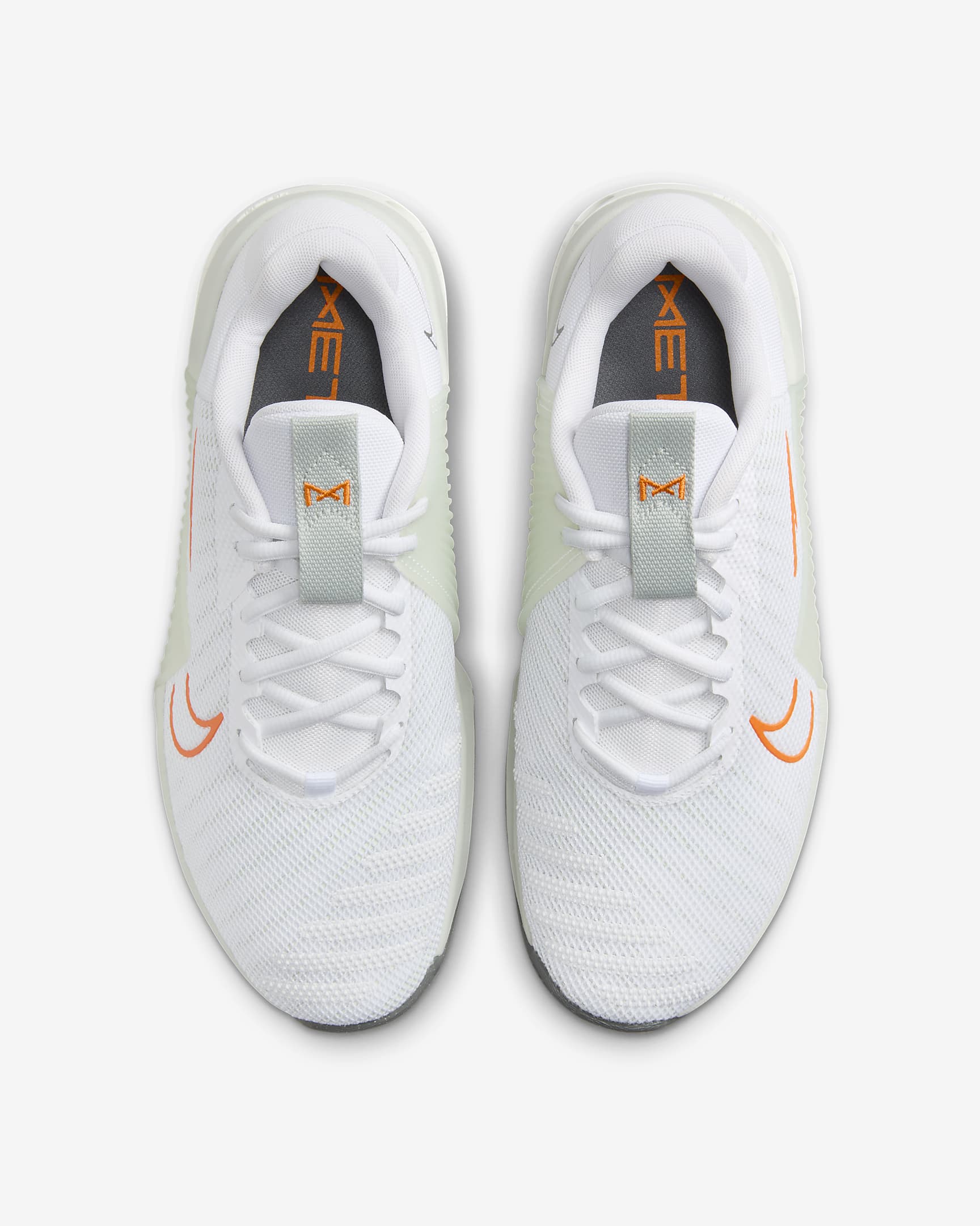 Nike Metcon 9 Men's Workout Shoes - White/Light Silver/Bright Mandarin/White