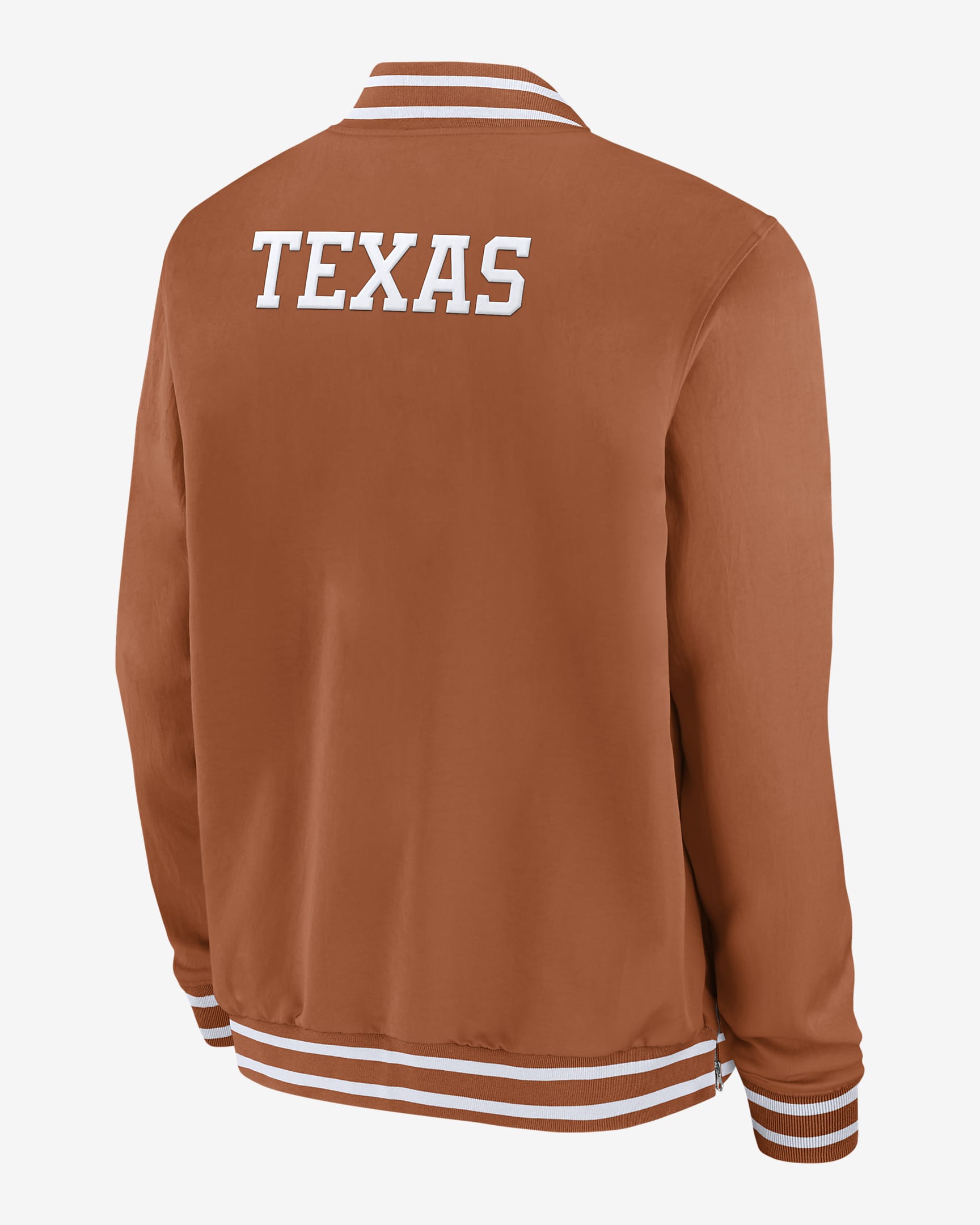 Texas Longhorns Sideline Men's Nike College Full-Zip Bomber Jacket - Desert Orange