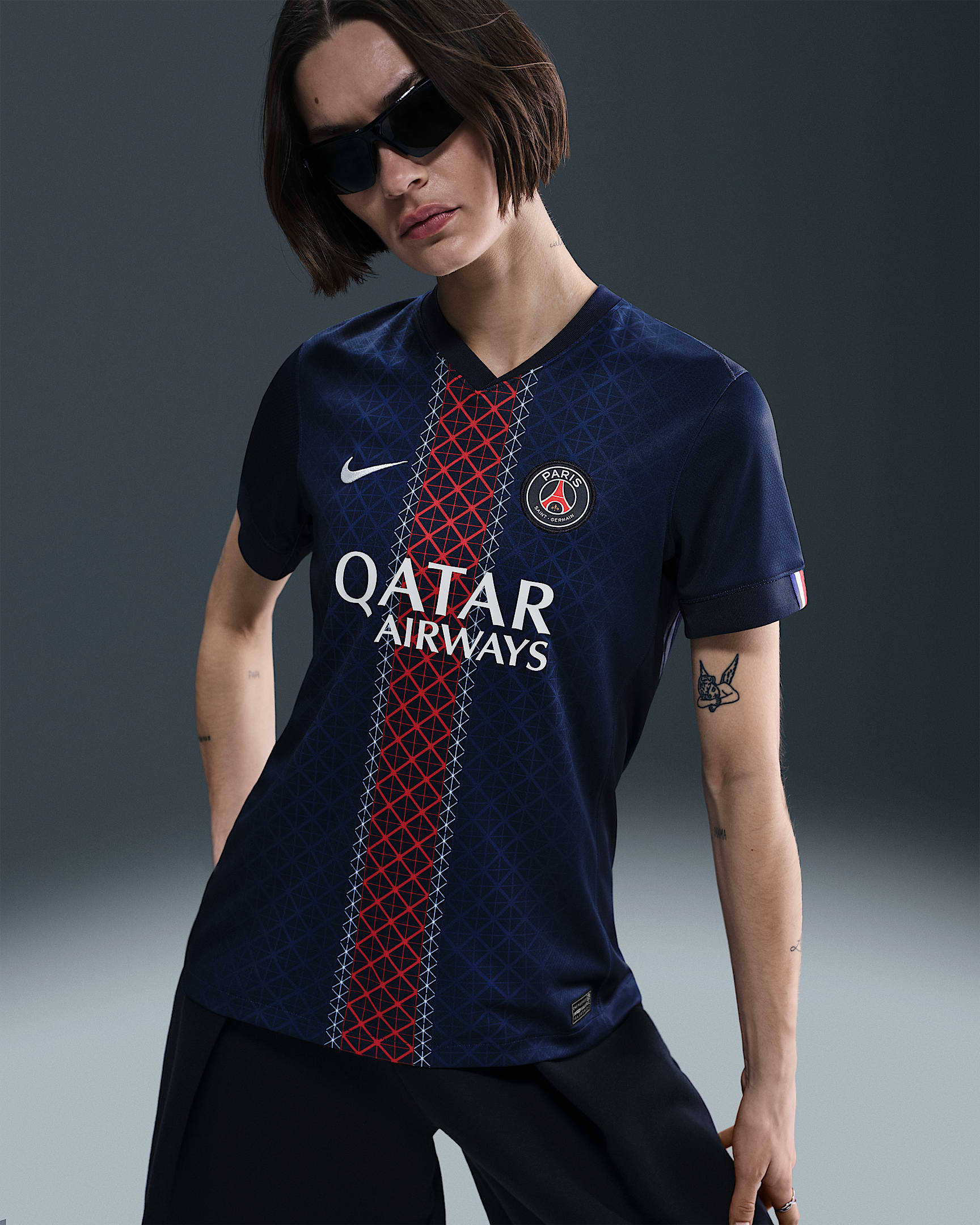 Paris Saint-Germain 2025/26 Stadium Home Women's Nike Dri-FIT Football Replica Shirt - Midnight Navy/Midnight Navy/White