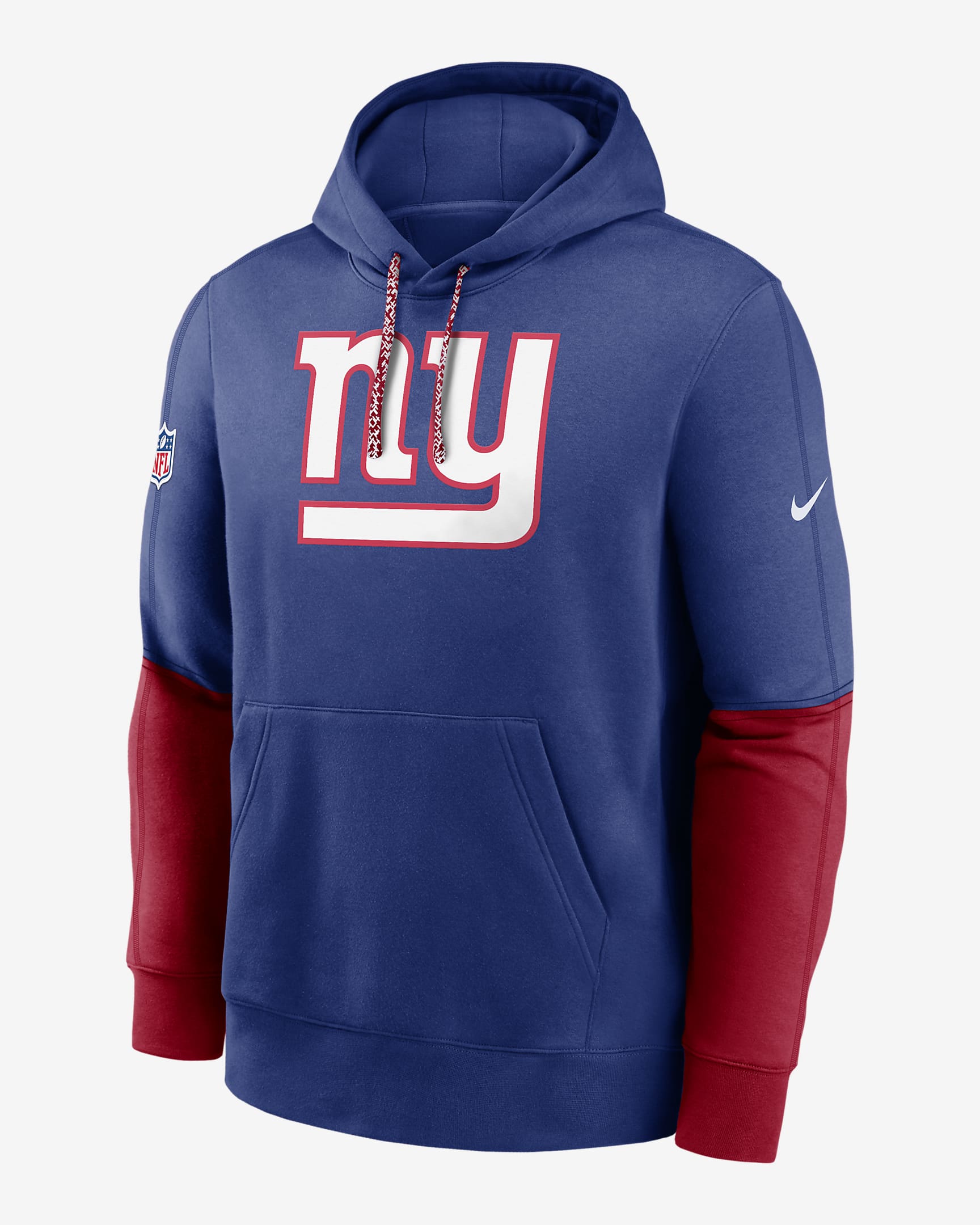 New York Giants Sideline Team Issue Club Men's Nike NFL Pullover Hoodie - Rush Blue