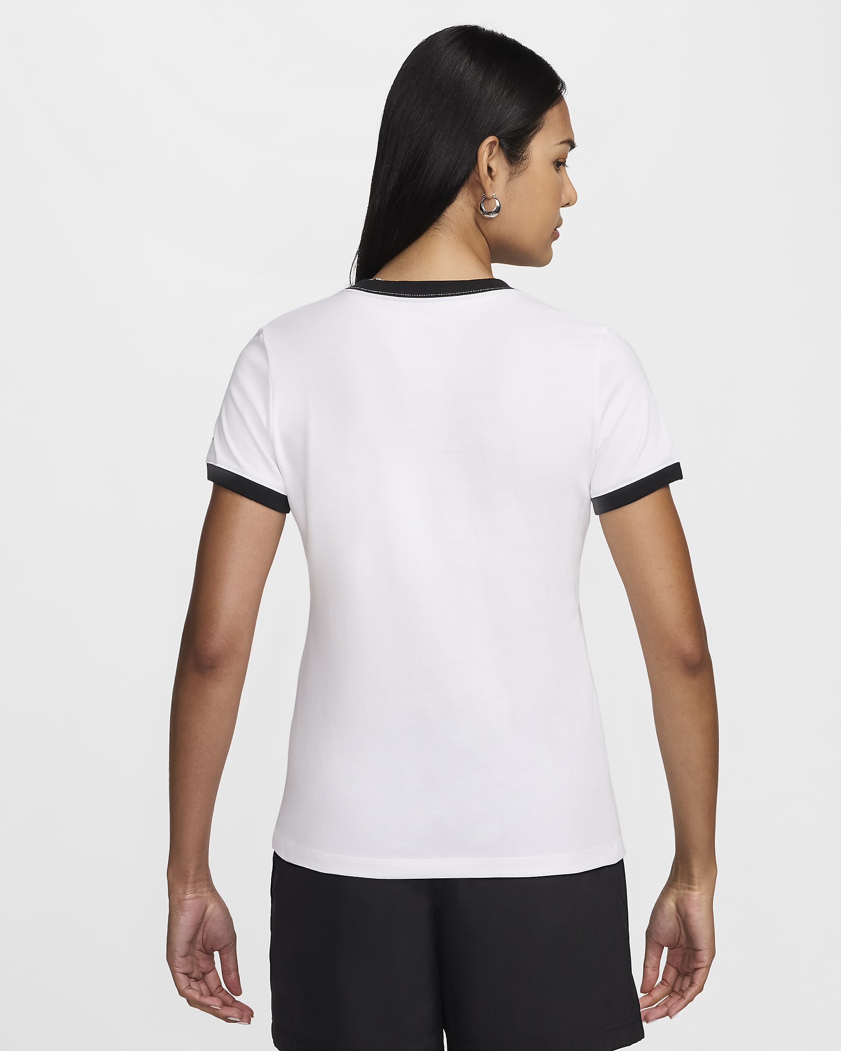 Nike Sportswear Women's Ringer T-Shirt - White/Black/Black