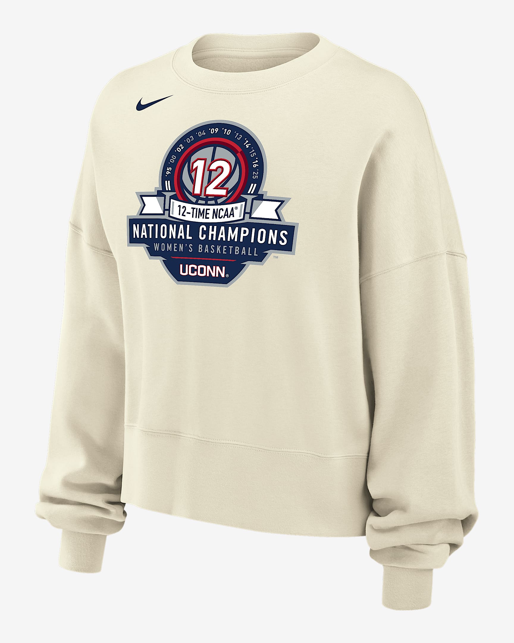 Sudadera de cuello redondo universitaria Nike para mujer UCon Phoenix Fleece - Vela