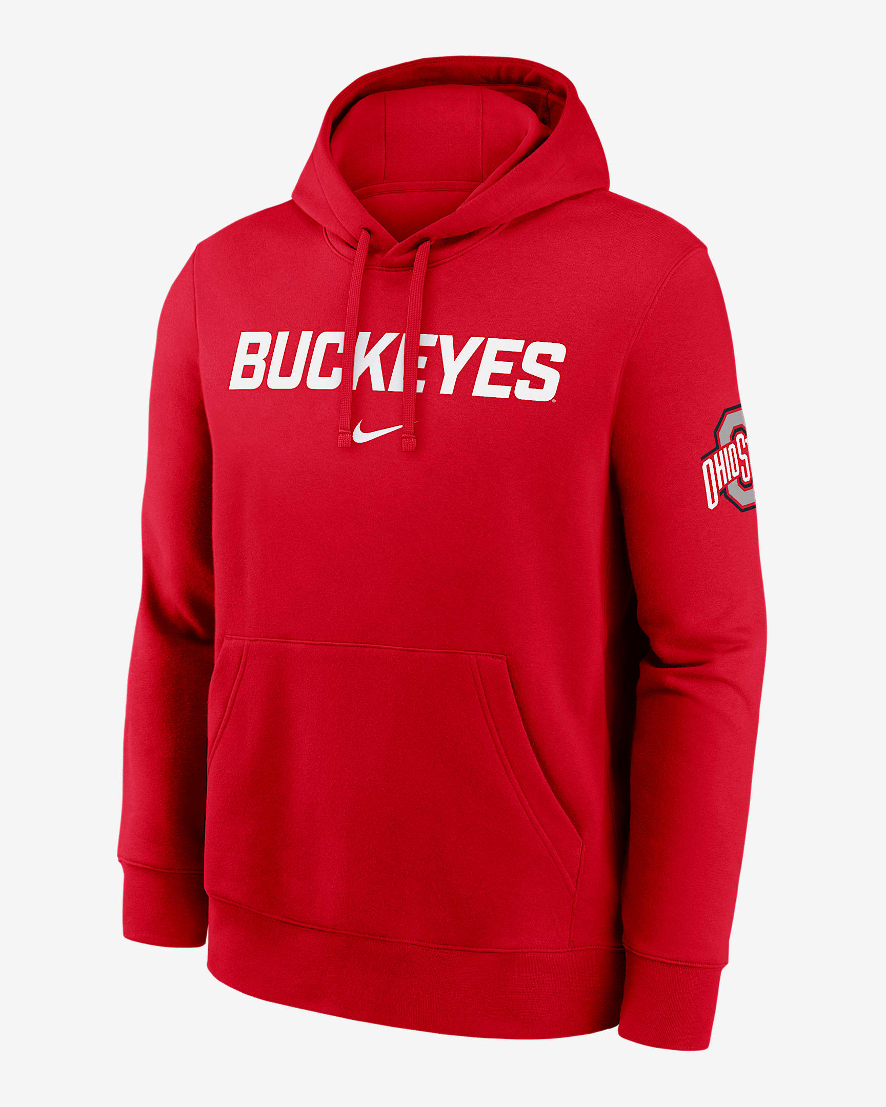 Ohio State Club 2-Hit Nickname Men's Nike College Pullover Hoodie - Red