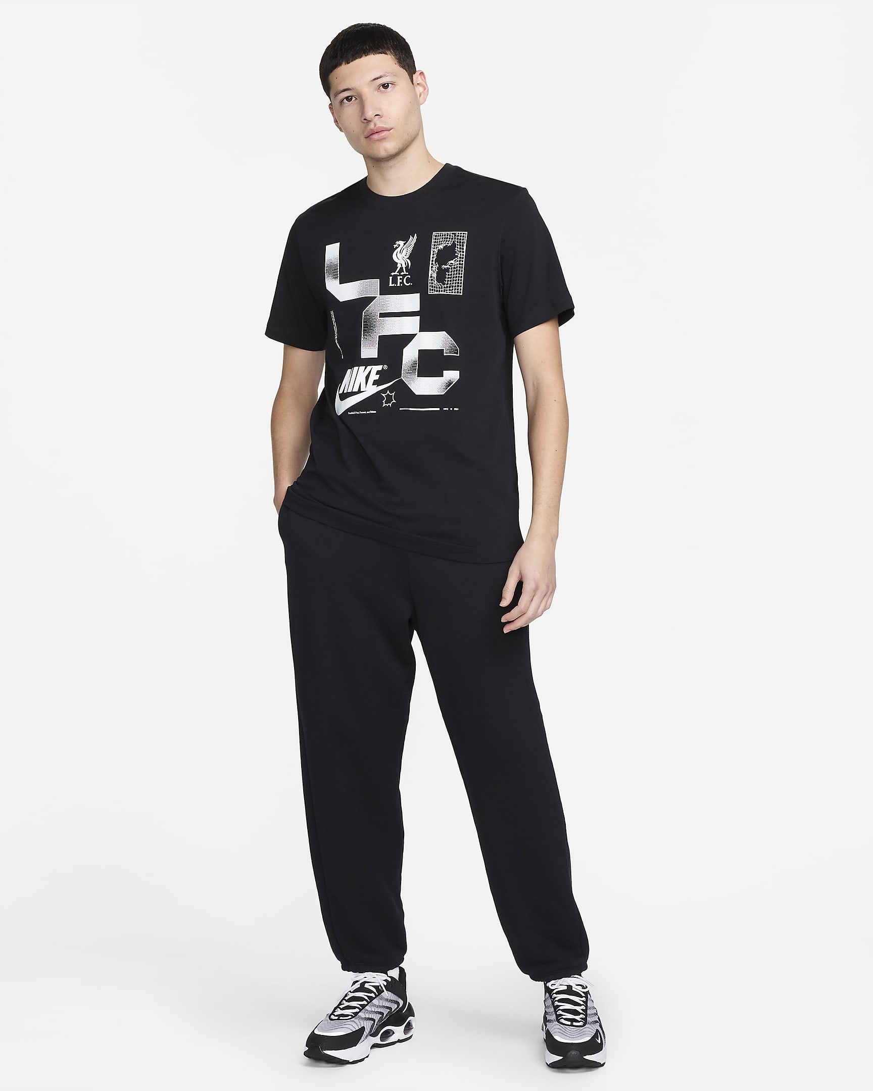 Liverpool FC Nike Football-T-shirt til mænd - sort