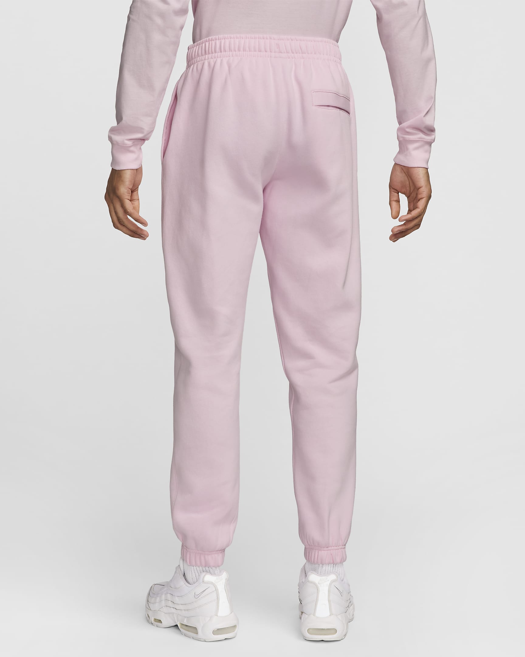 Pantalon Nike Sportswear Club Fleece pour Homme - Pink Foam/Pink Foam/Blanc