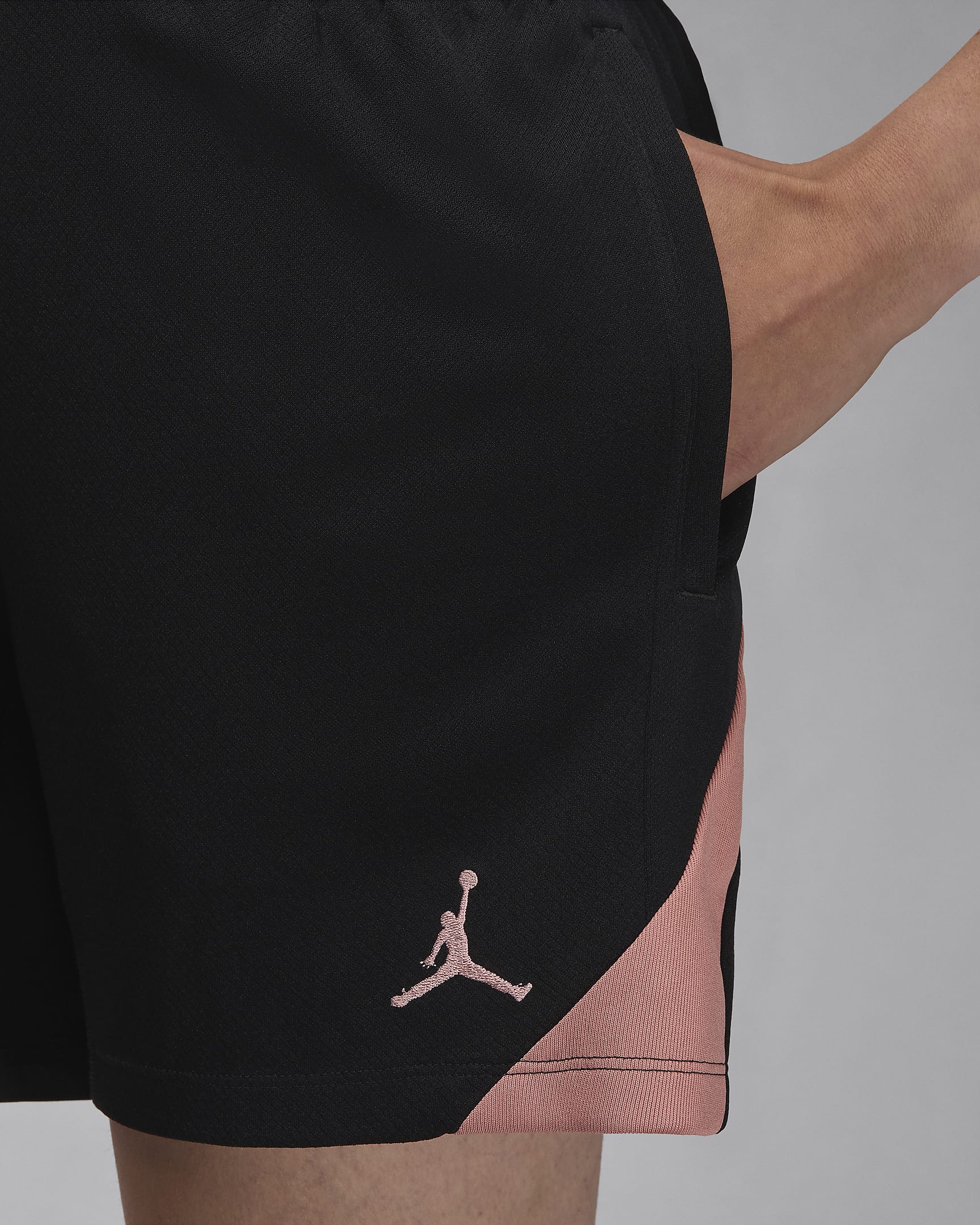 Damskie dzianinowe spodenki piłkarskie Jordan Dri-FIT Paris Saint-Germain Strike (wersja trzecia) - Czerń/Rust Pink/Rust Pink