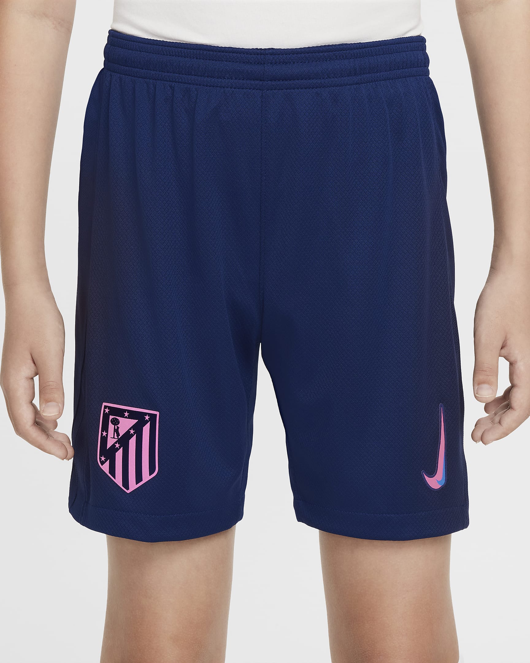 Atlético Madrid 2024/25 Stadium Third Older Kids' Nike Dri-FIT Football Replica Shorts - Blue Void/Pink Glow